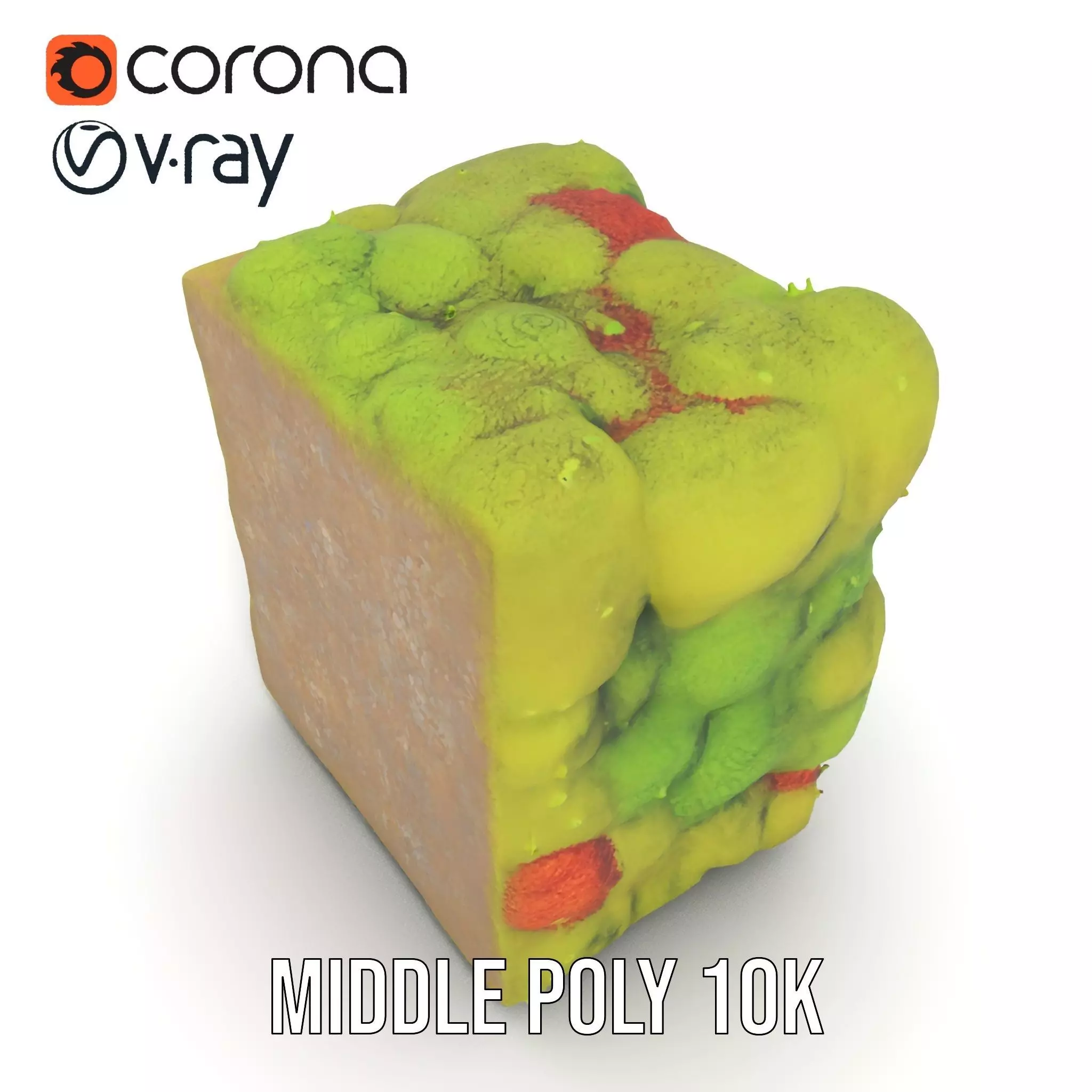 Lush Green Moss model pack Low-poly 3D model_5