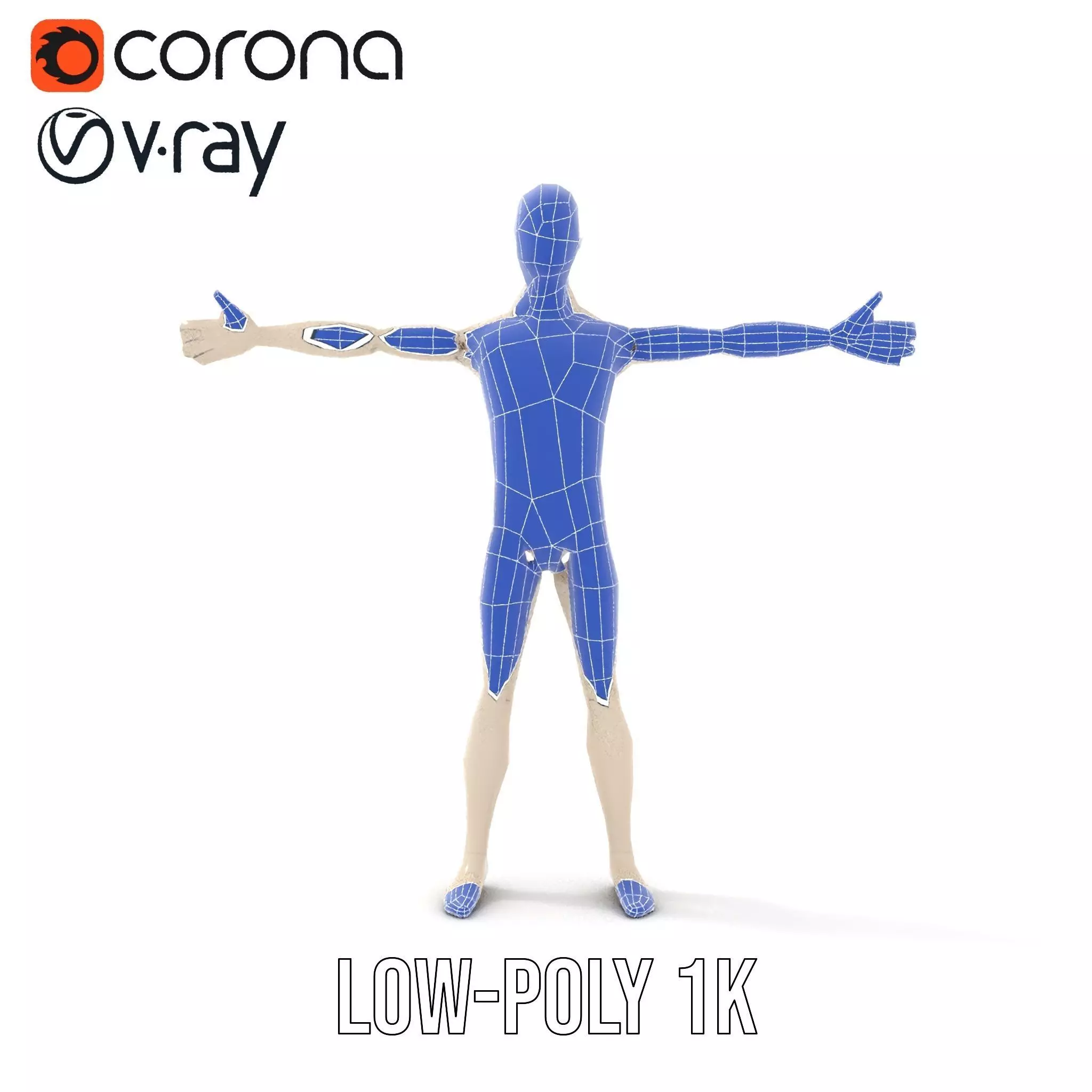 Neutral Pose Mannequin model pack Low-poly 3D model_25
