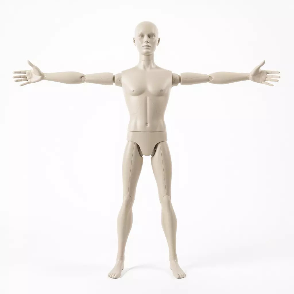 Neutral Pose Mannequin model pack Low-poly 3D model_2