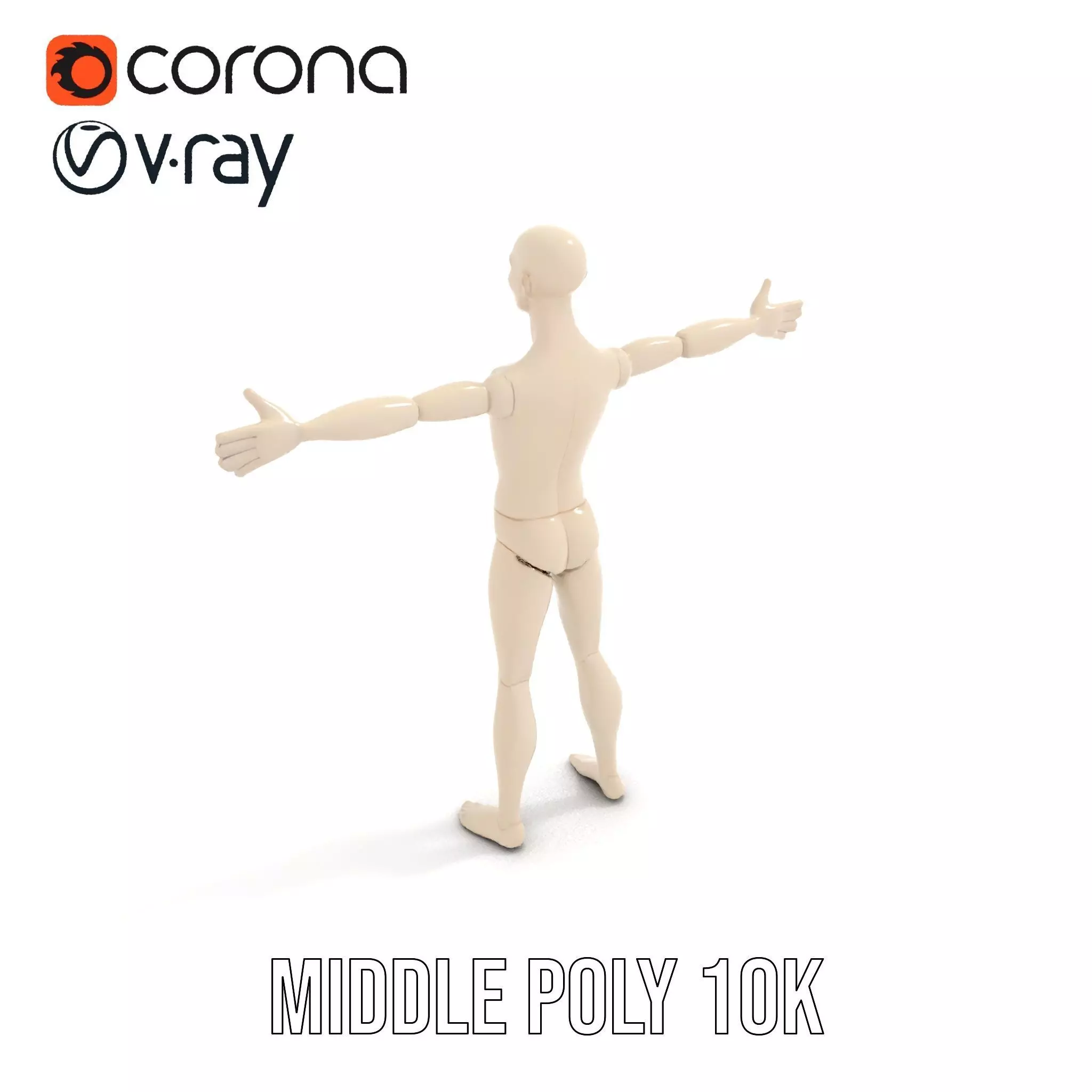 Neutral Pose Mannequin model pack Low-poly 3D model_5