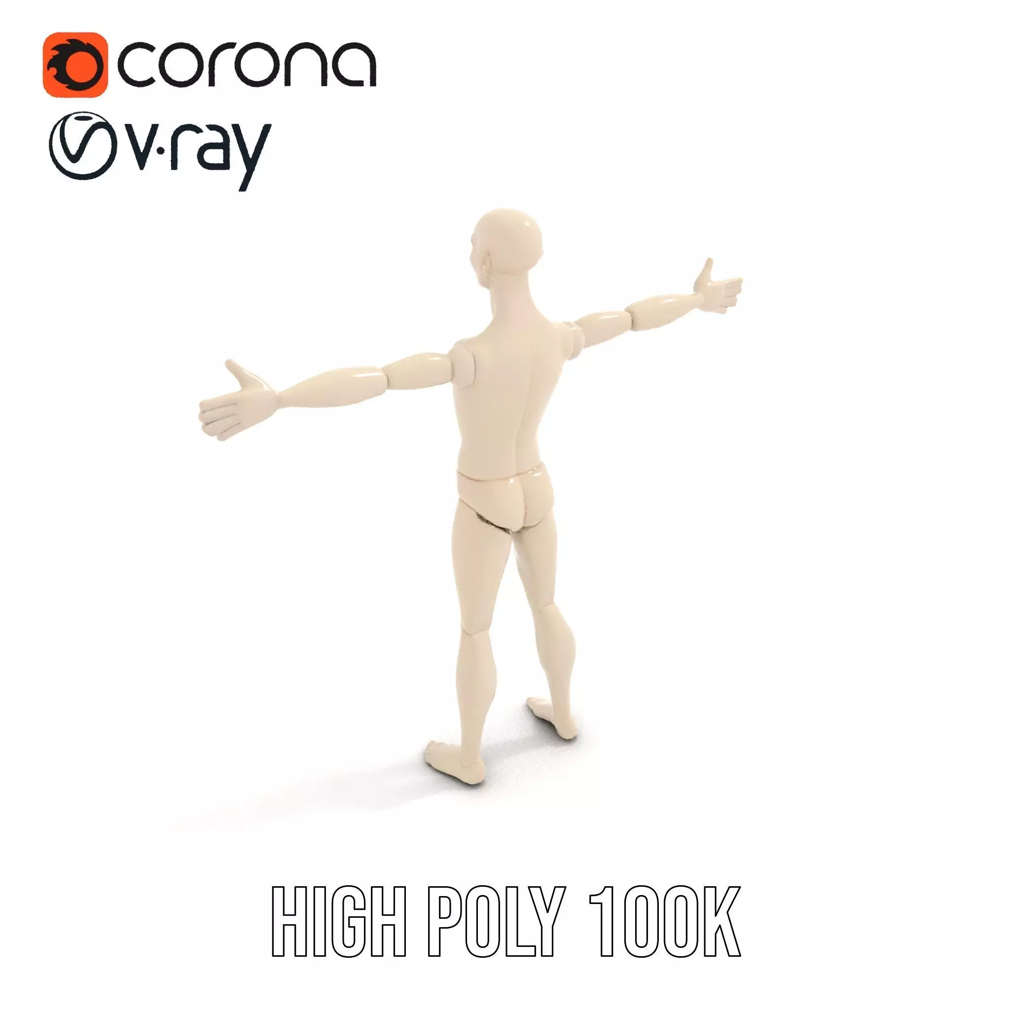 Neutral Pose Mannequin model pack Low-poly 3D model_26