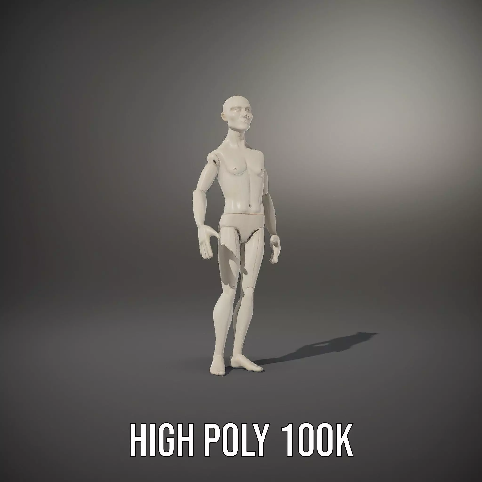 Neutral Pose Mannequin model pack Low-poly 3D model_10