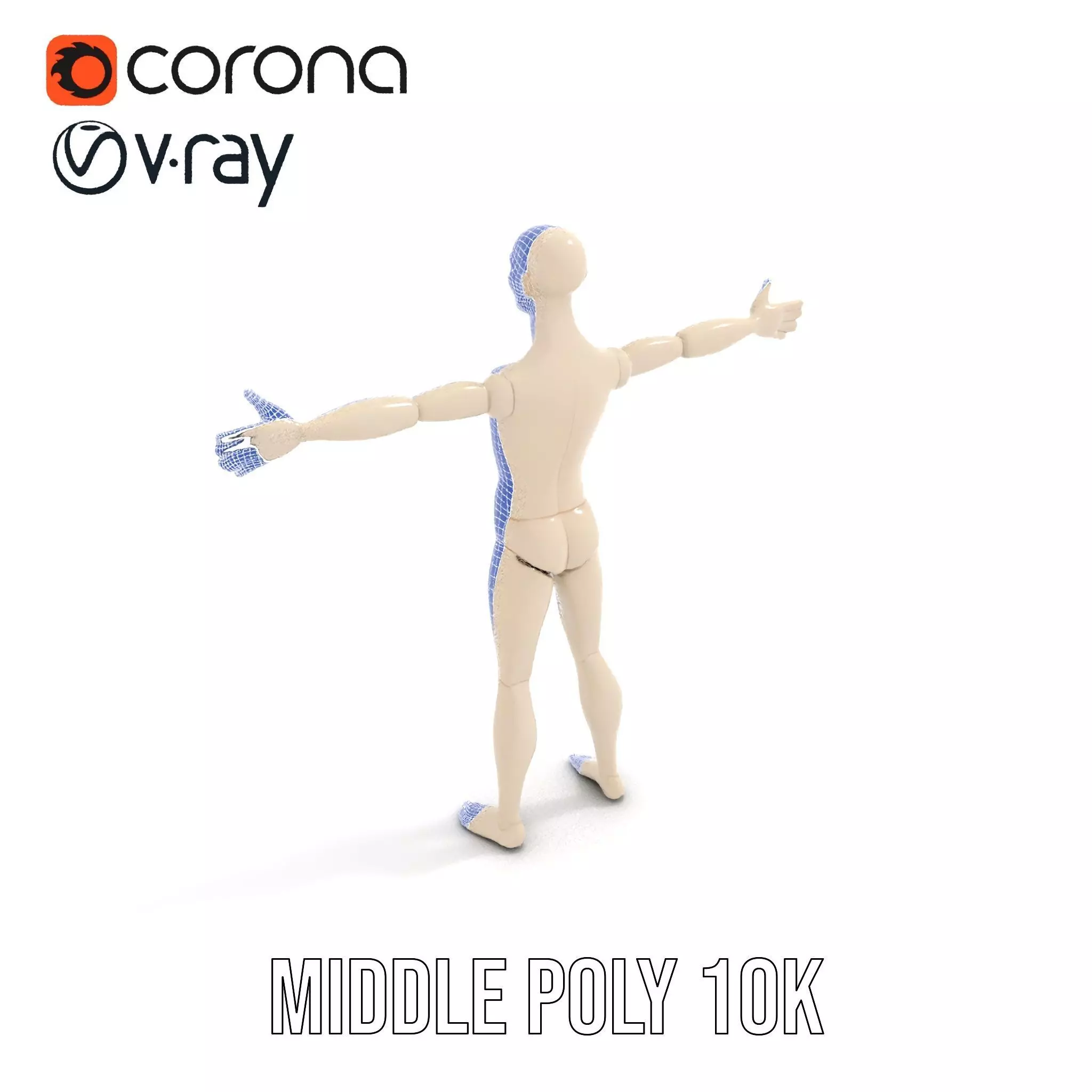 Neutral Pose Mannequin model pack Low-poly 3D model_13