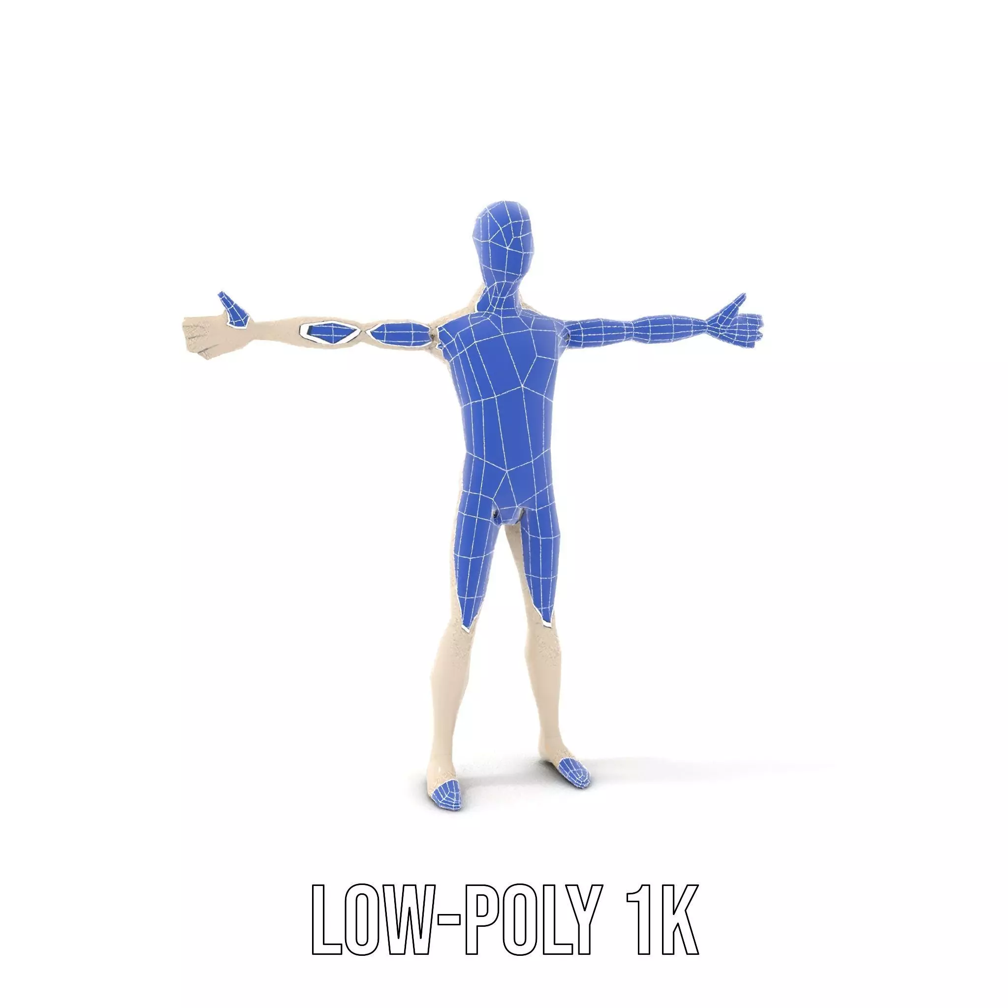 Neutral Pose Mannequin model pack Low-poly 3D model_23