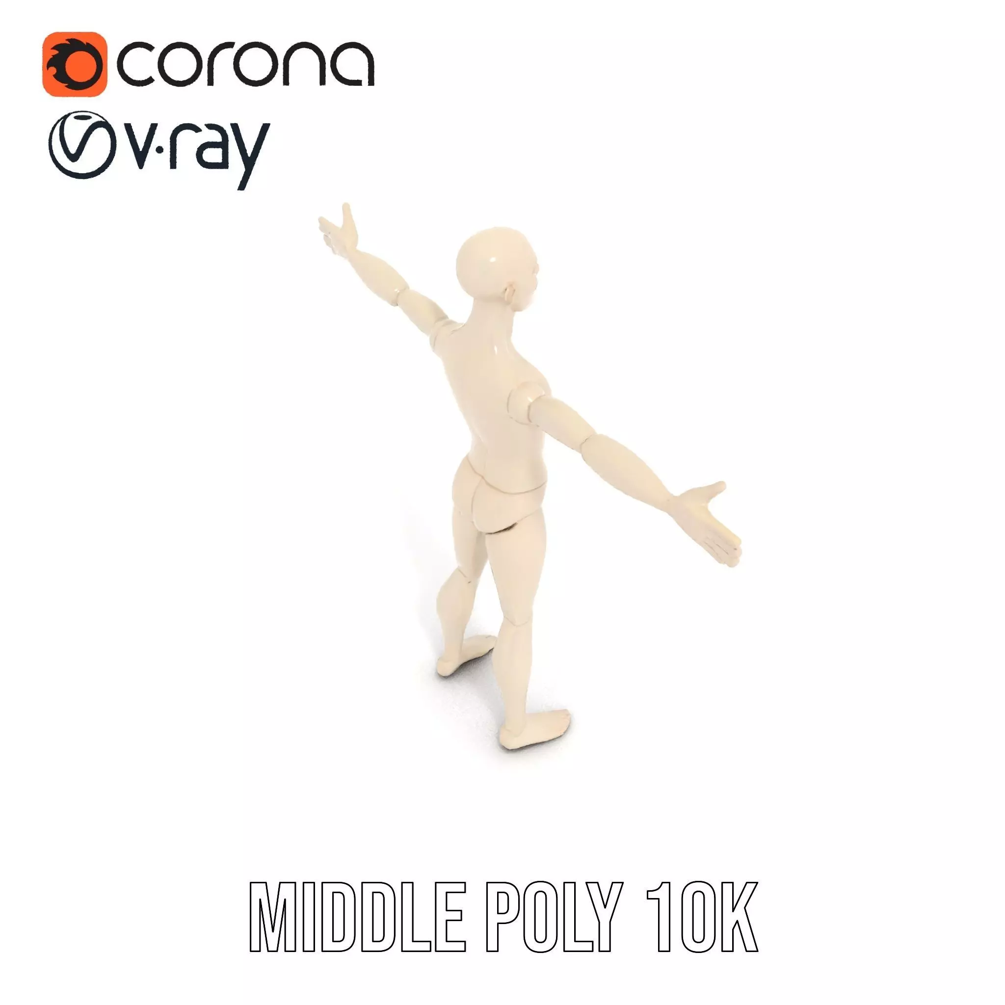 Neutral Pose Mannequin model pack Low-poly 3D model_11