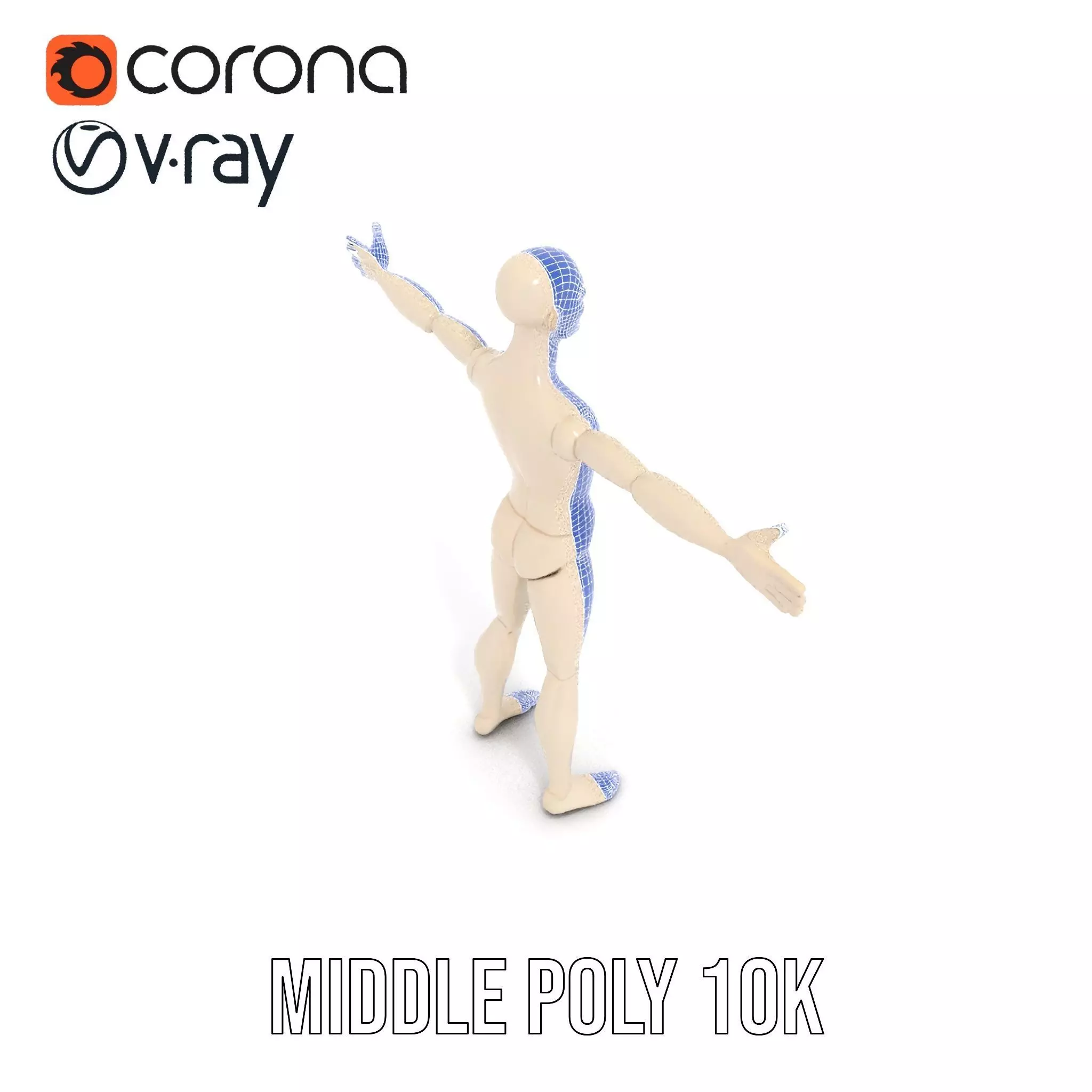 Neutral Pose Mannequin model pack Low-poly 3D model_24
