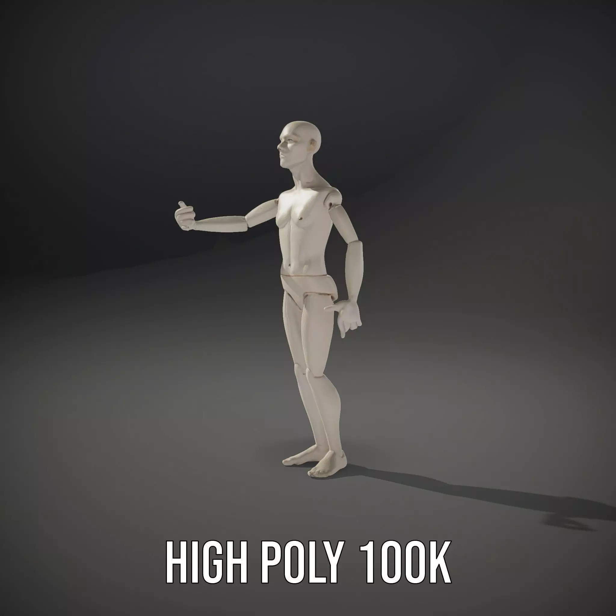 Neutral Pose Mannequin model pack Low-poly 3D model_8