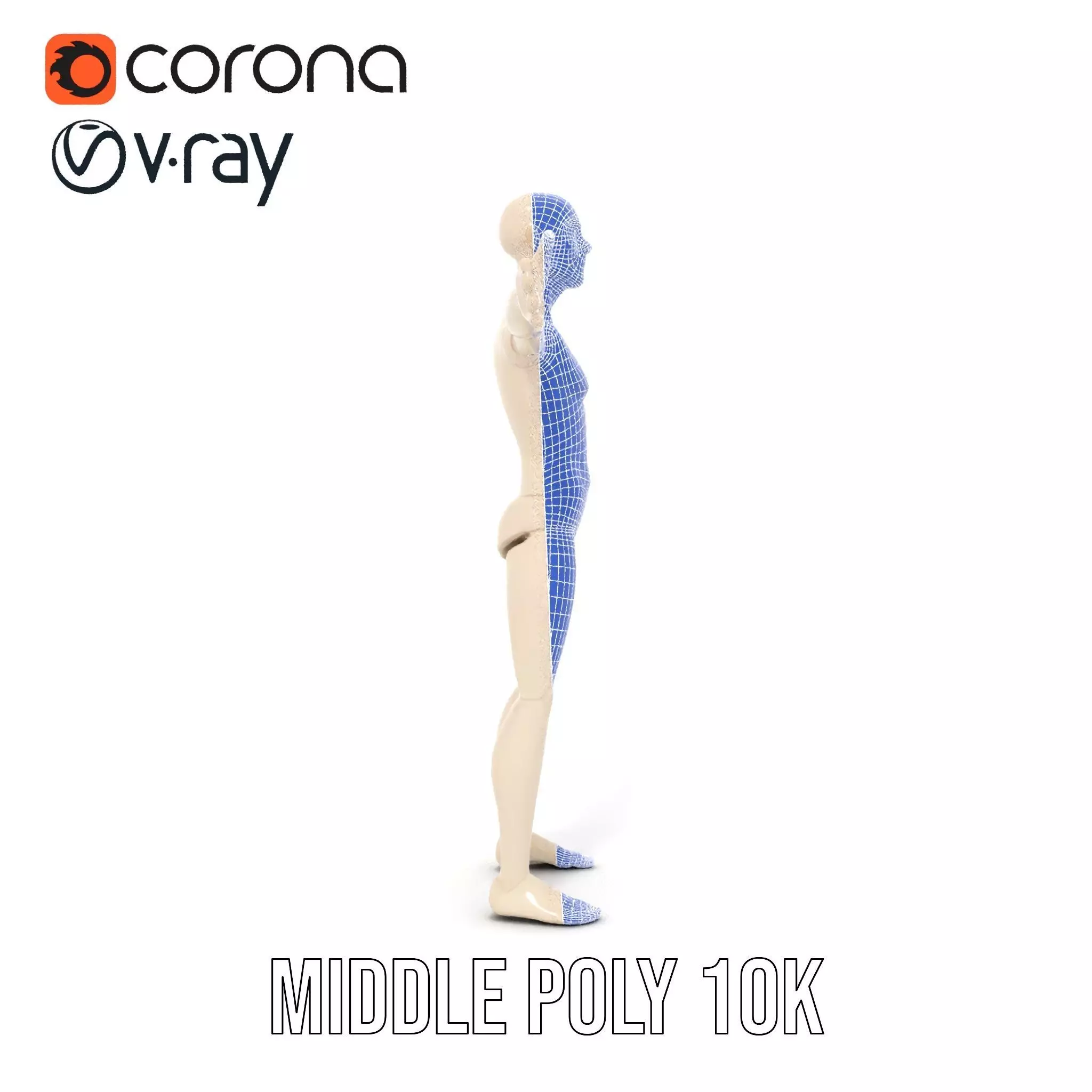 Neutral Pose Mannequin model pack Low-poly 3D model_27