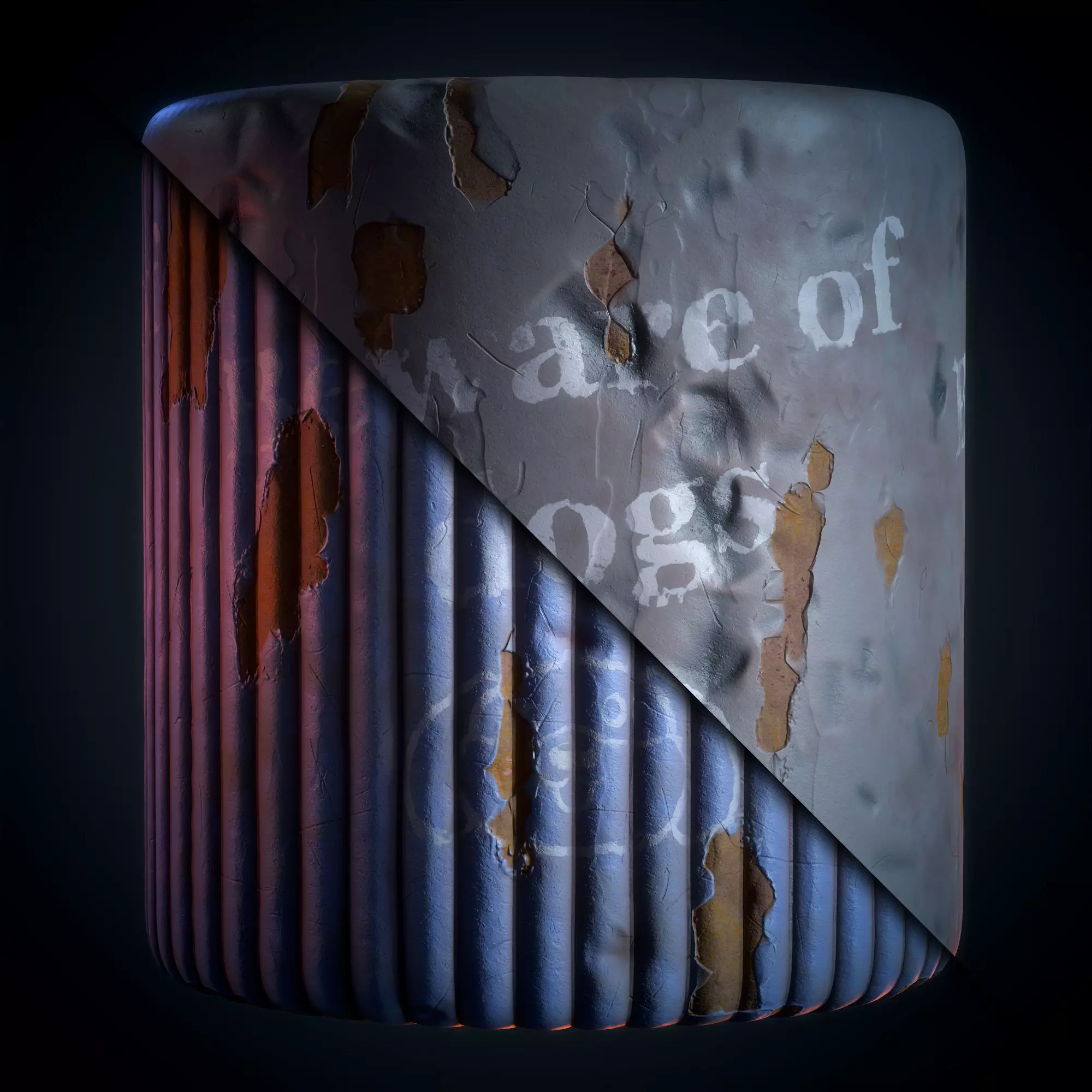 Rusty Metal Sheets - VOL 01 - SBsar - Maps 3D model_6