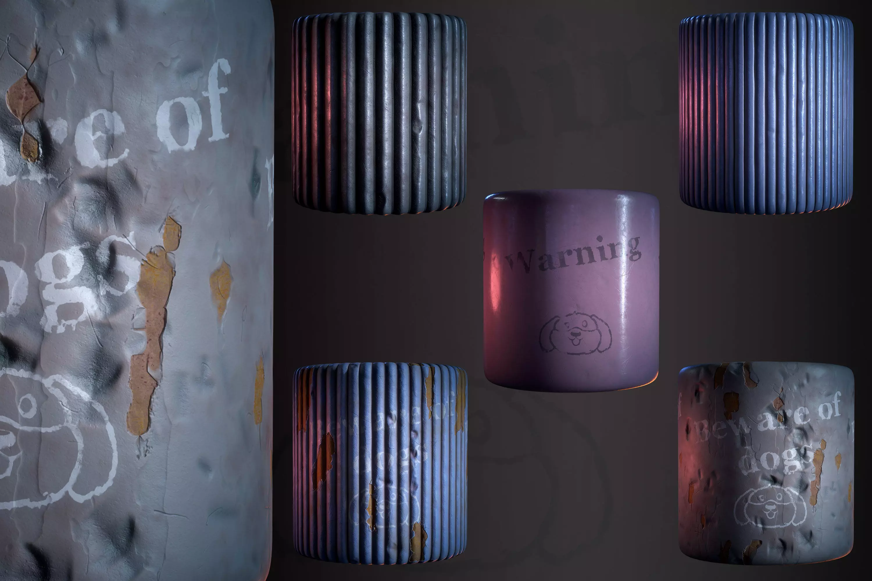 Rusty Metal Sheets - VOL 01 - SBsar - Maps 3D model_1