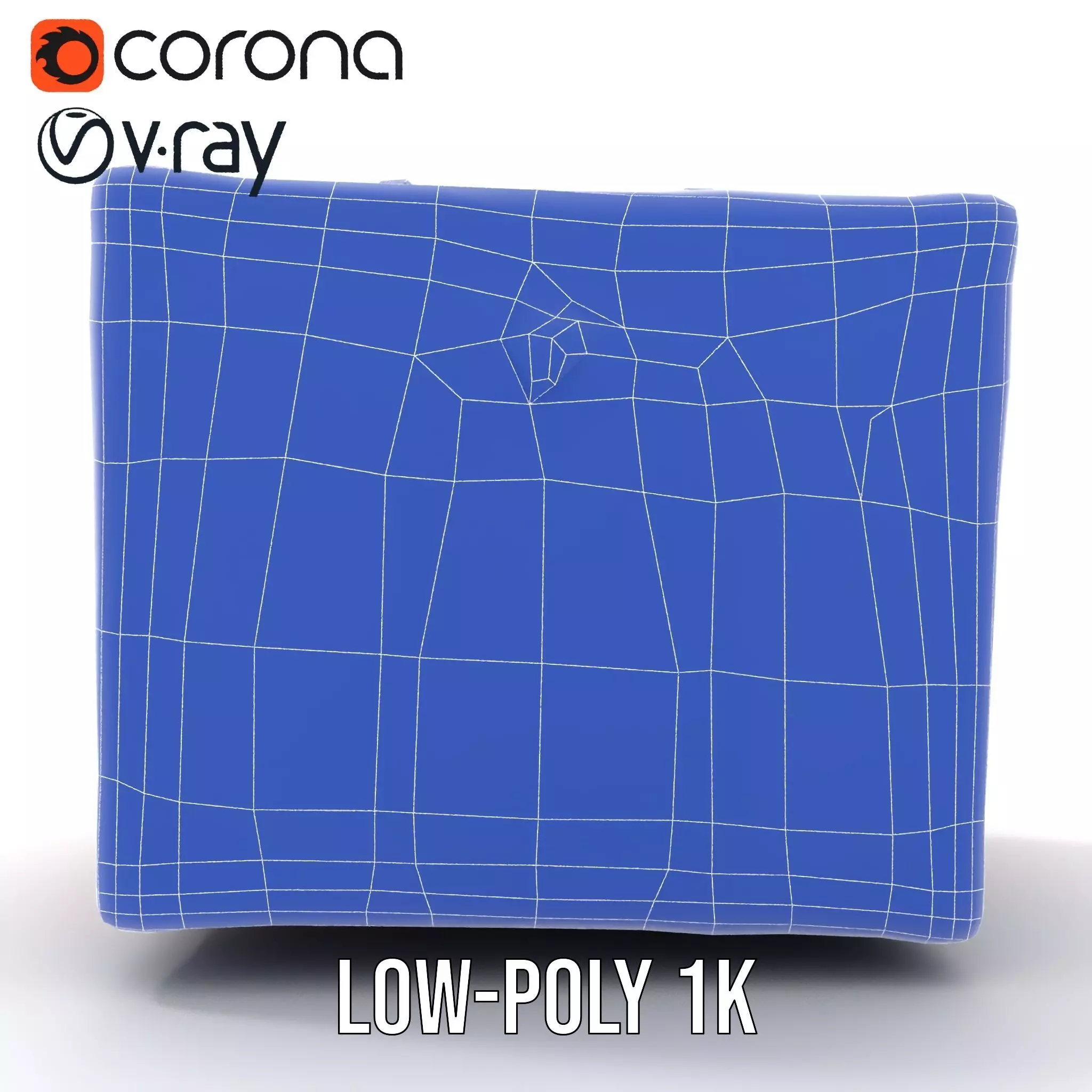 Vintage Leather Trunk model pack Low-poly 3D model_25