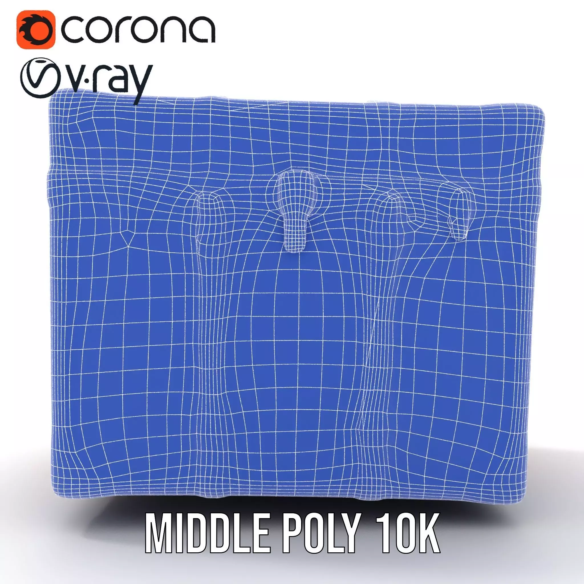 Vintage Leather Trunk model pack Low-poly 3D model_29