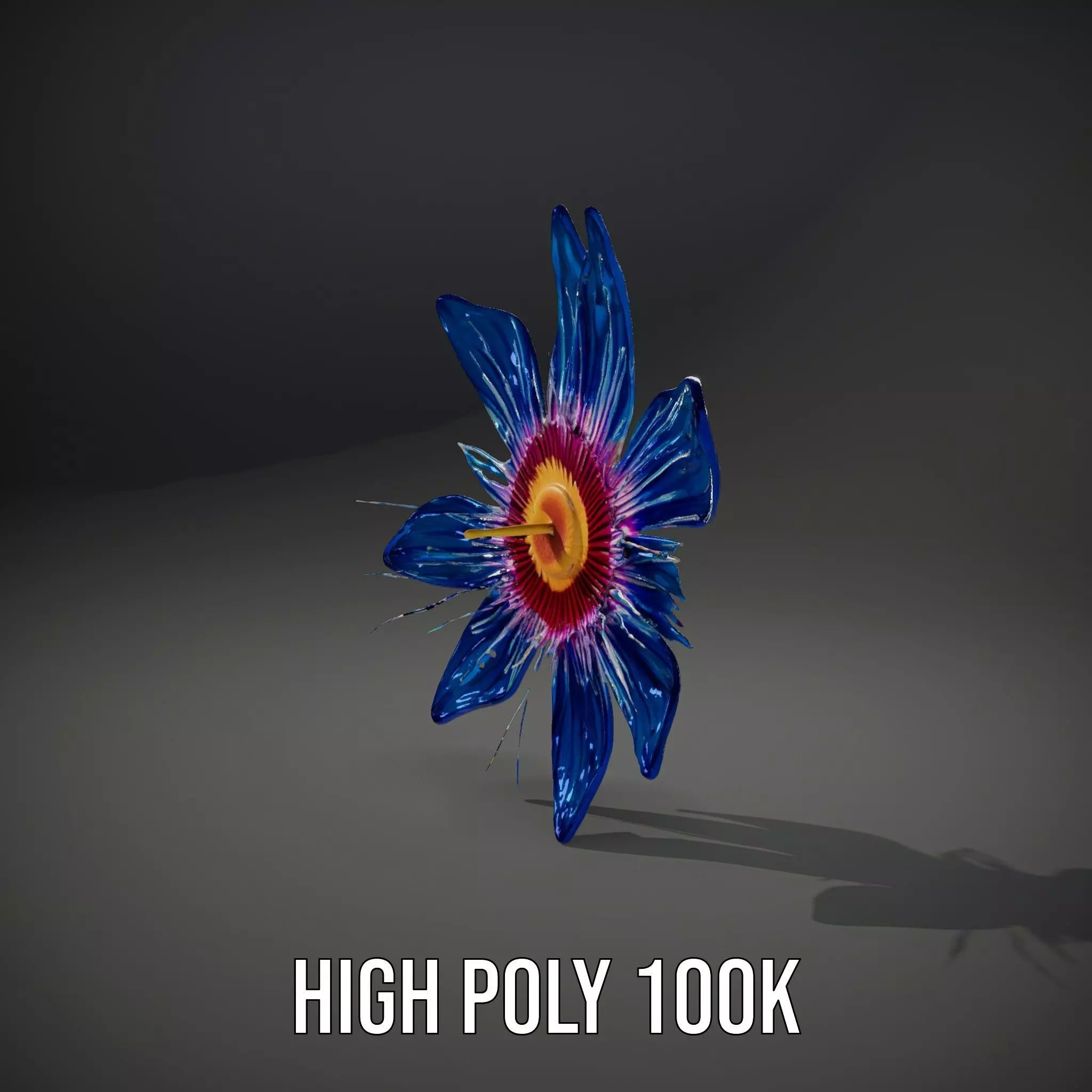 Vivid Blue Blossom model pack Low-poly 3D model_10