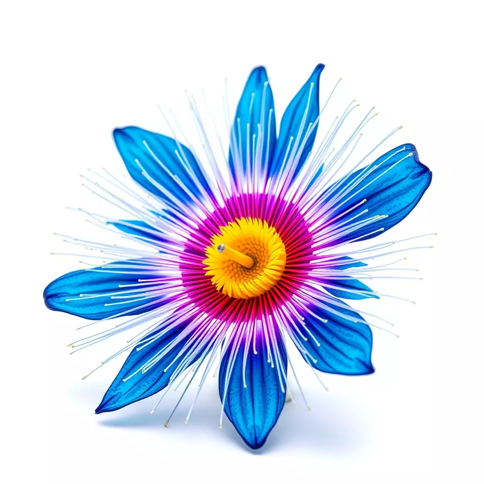 Vivid Blue Blossom model pack Low-poly 3D model_2