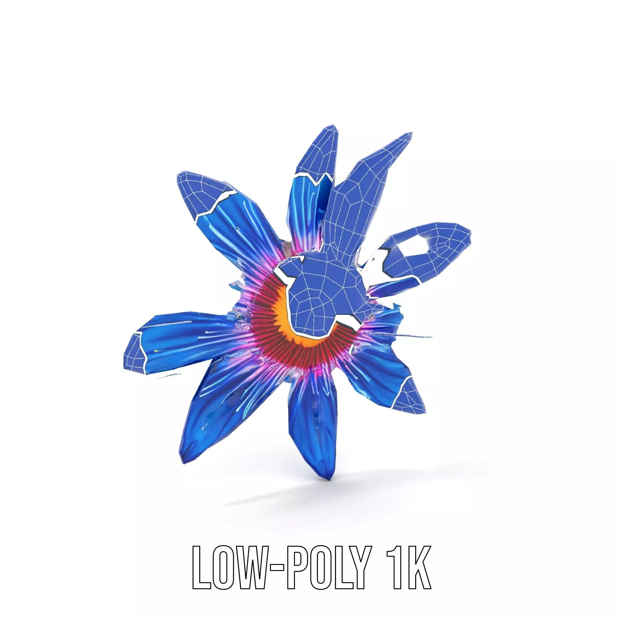 Vivid Blue Blossom model pack Low-poly 3D model_14