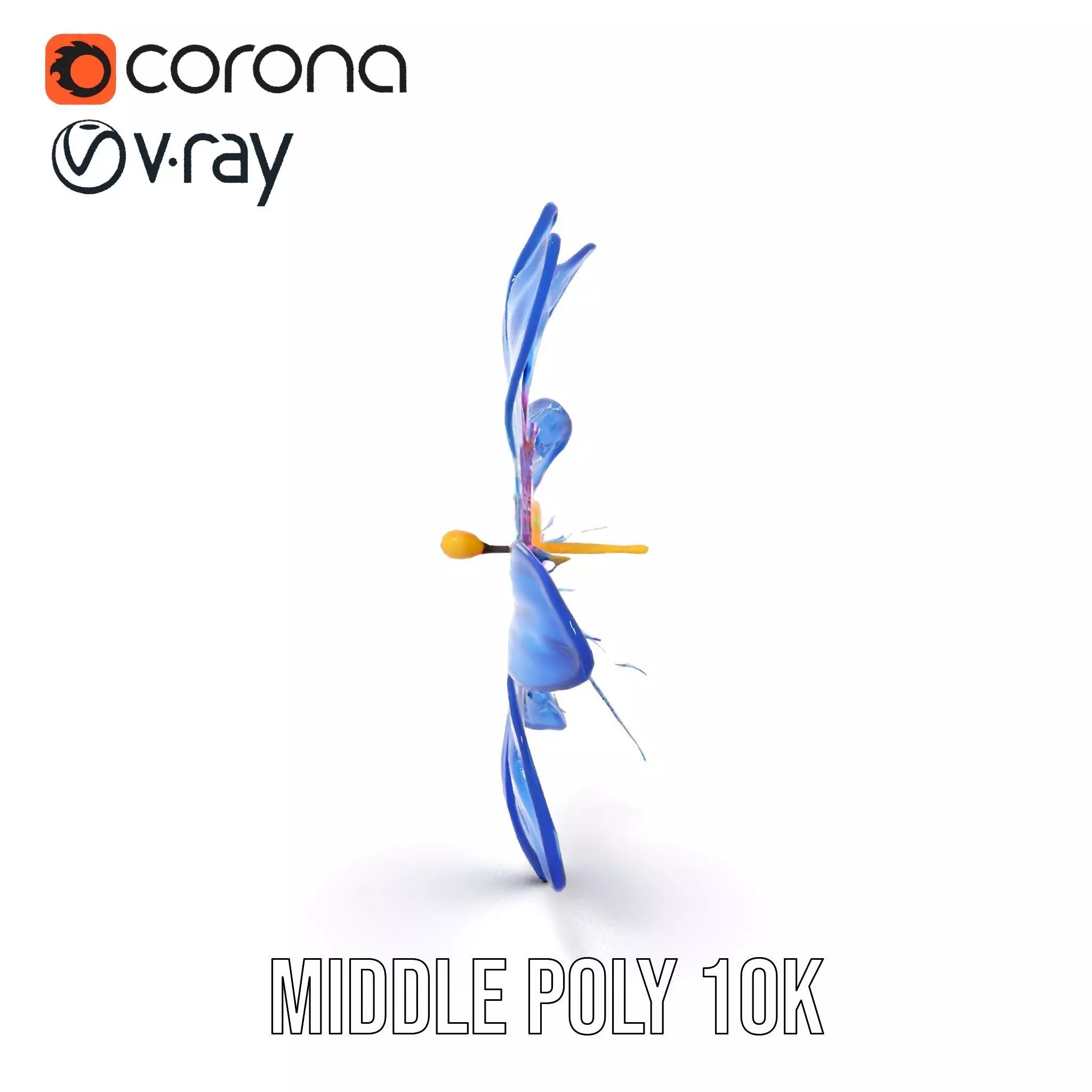 Vivid Blue Blossom model pack Low-poly 3D model_22