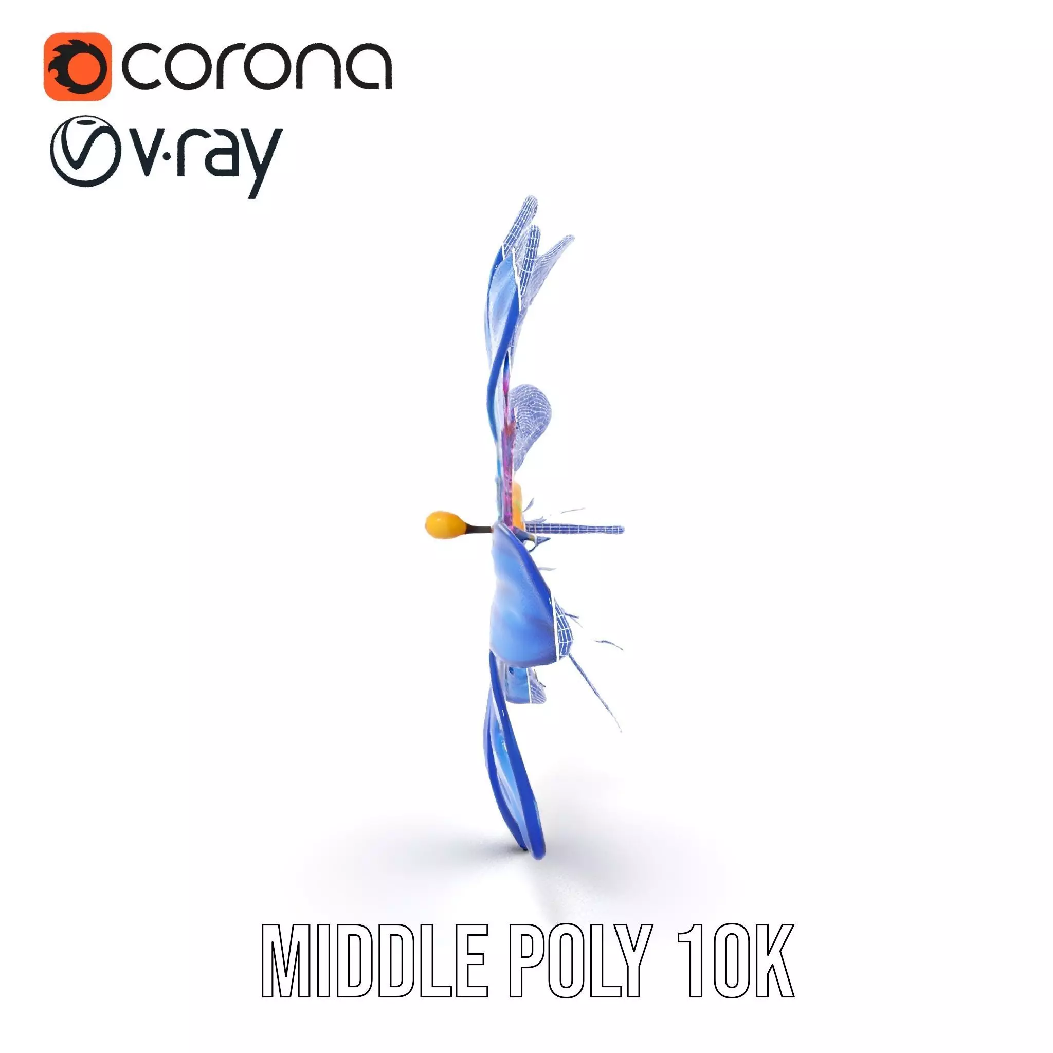 Vivid Blue Blossom model pack Low-poly 3D model_16