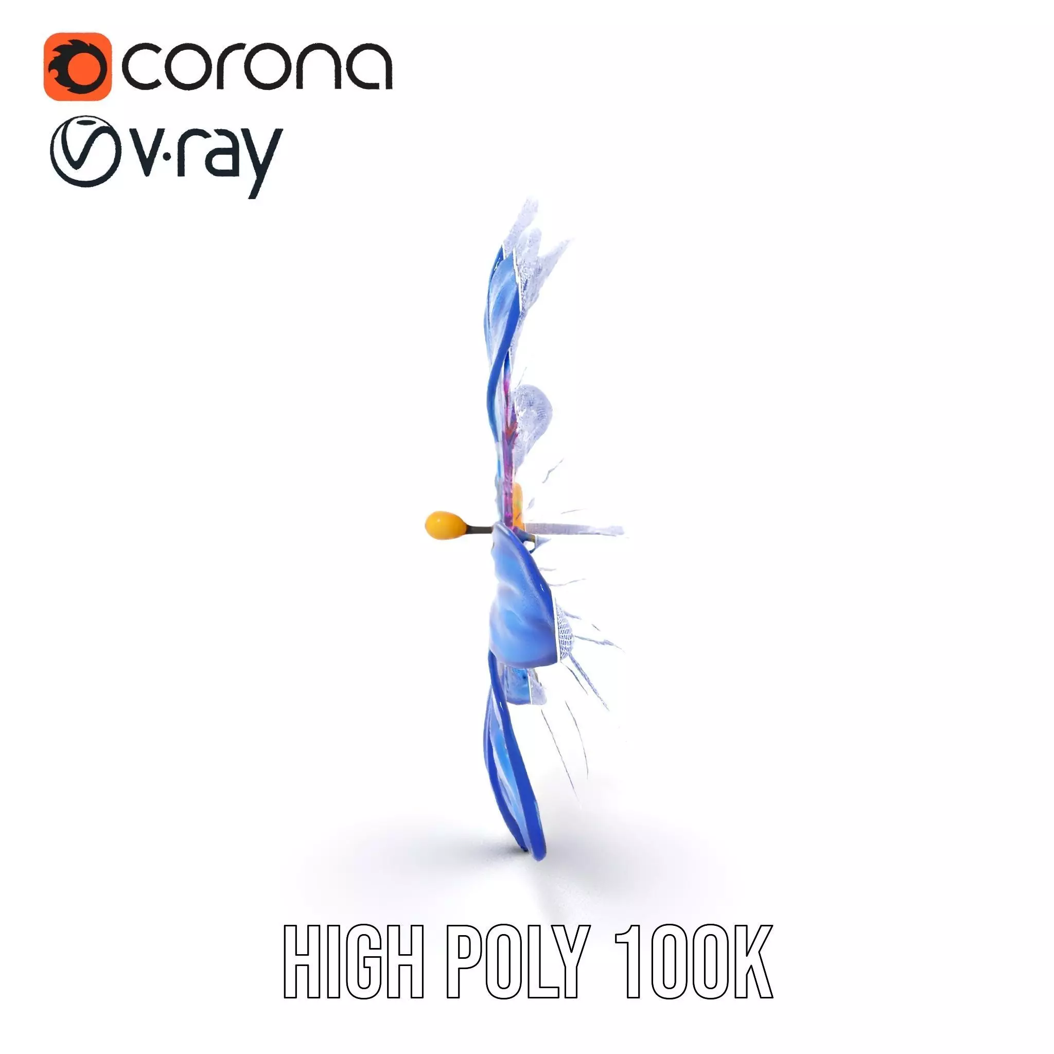 Vivid Blue Blossom model pack Low-poly 3D model_32