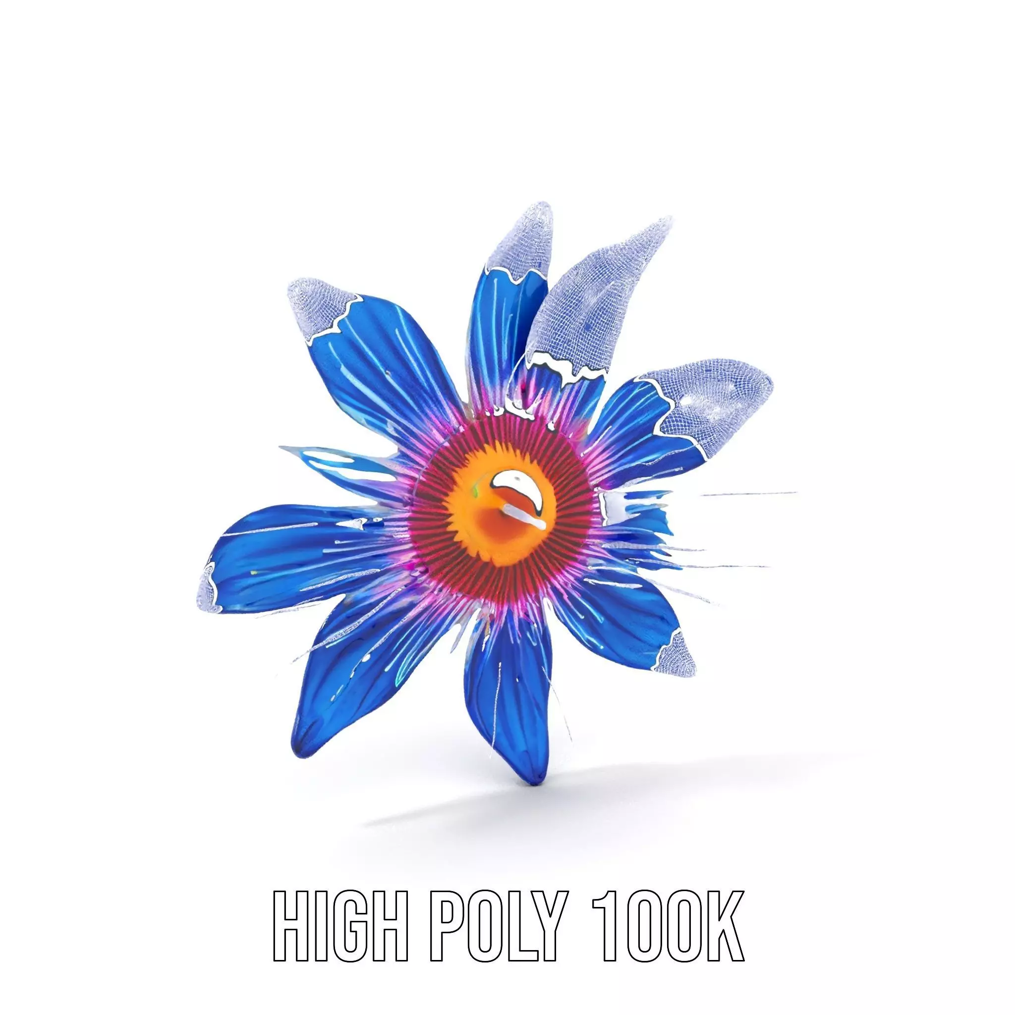 Vivid Blue Blossom model pack Low-poly 3D model_4