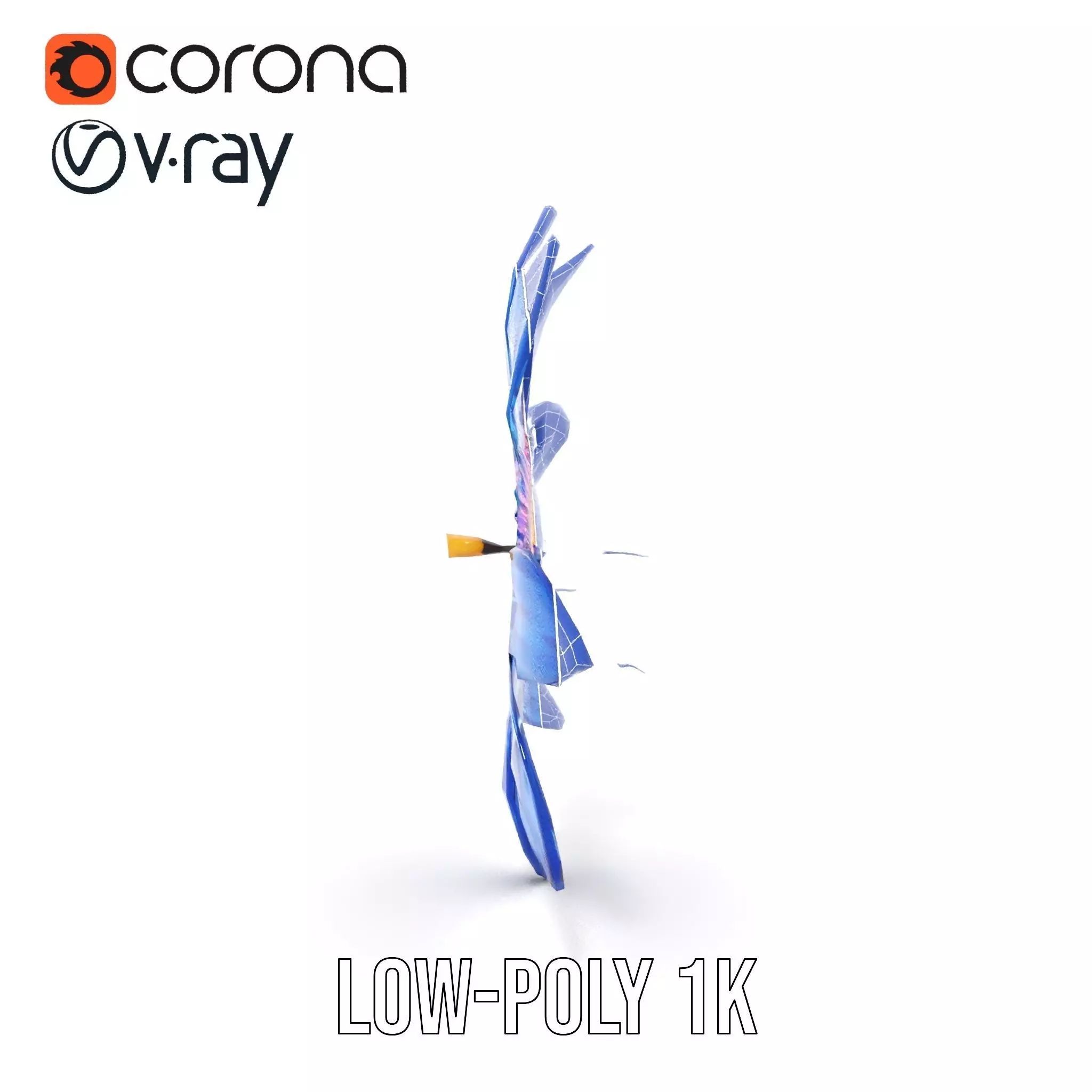 Vivid Blue Blossom model pack Low-poly 3D model_27