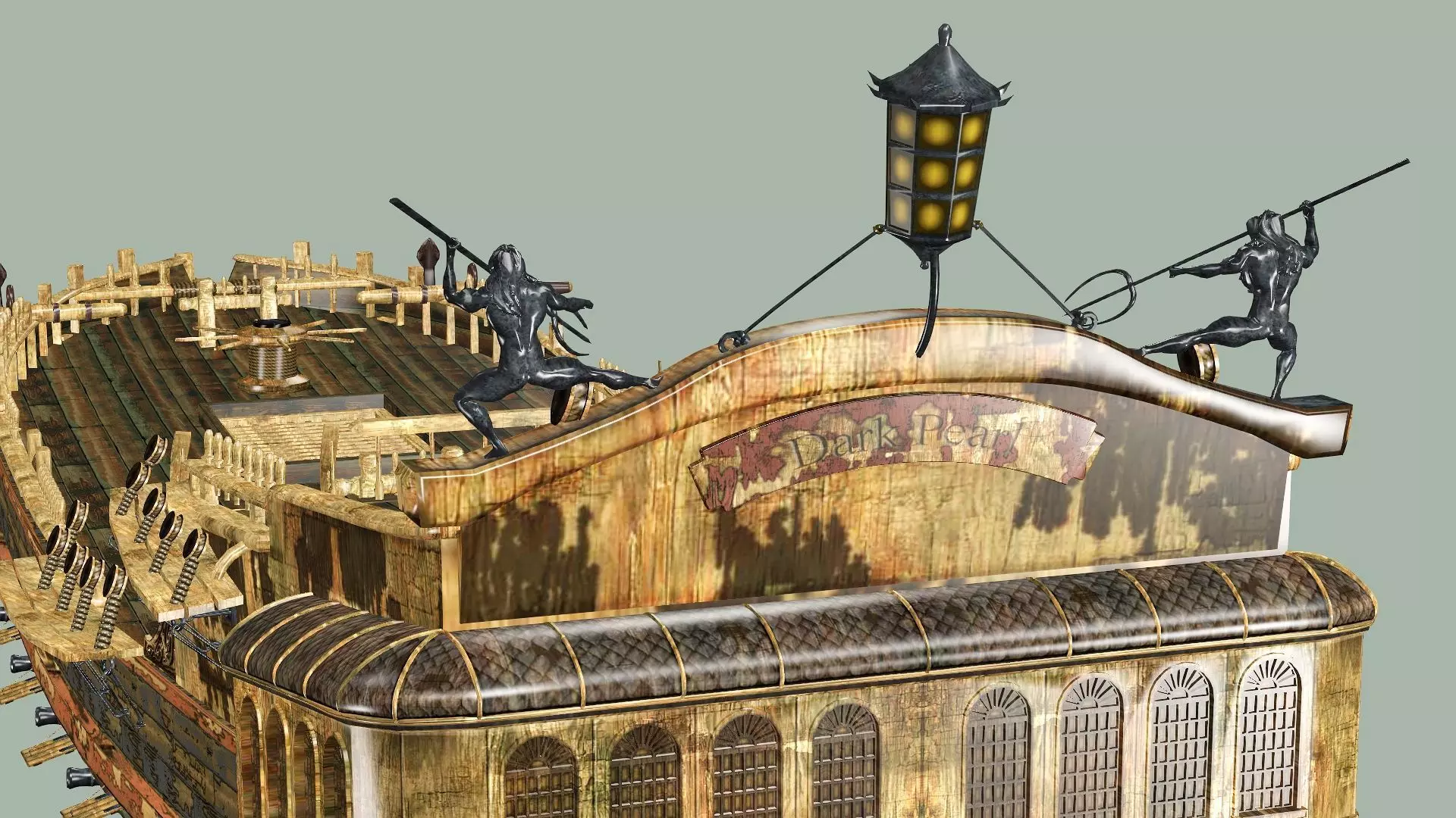 Sailboat Galleon - Game Ready B Low-poly 3D Model Low-poly 3D model_11