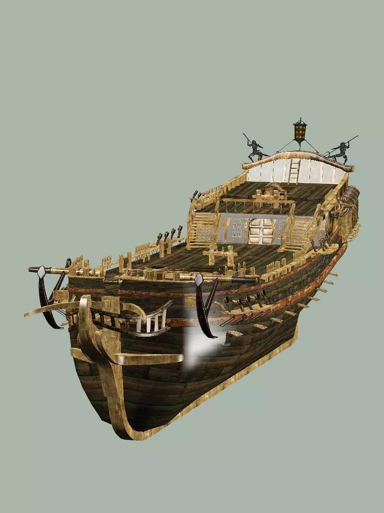 Sailboat Galleon - Game Ready B Low-poly 3D Model Low-poly 3D model_22
