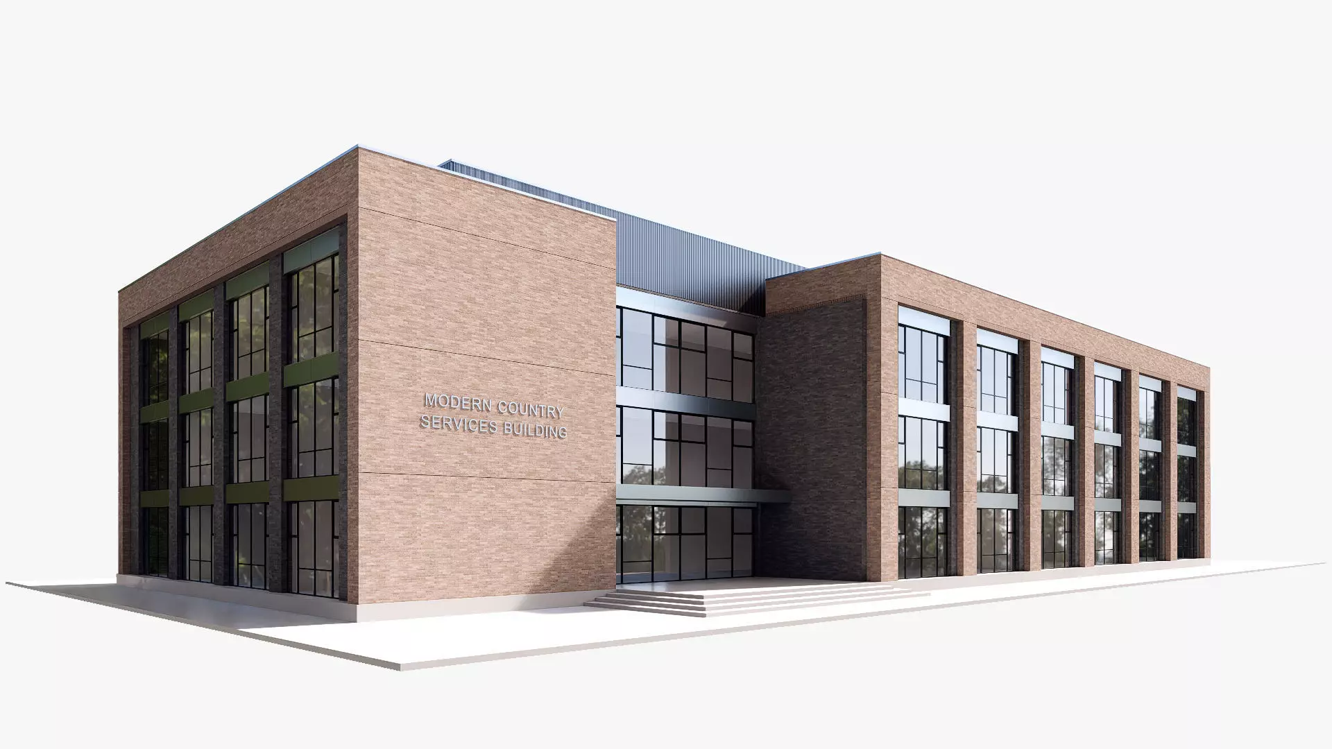 University Low-poly 3D model_3