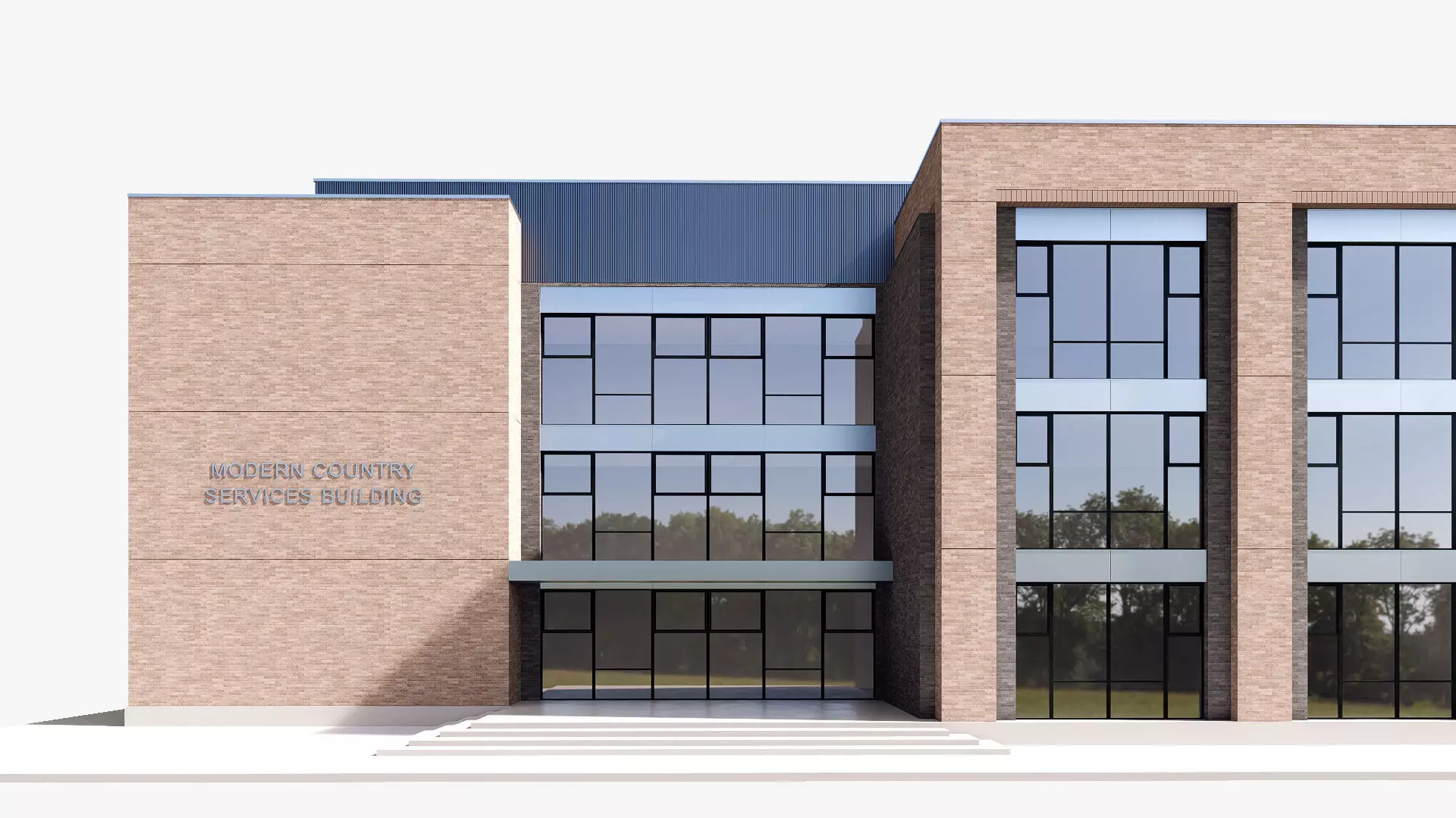 University Low-poly 3D model_2