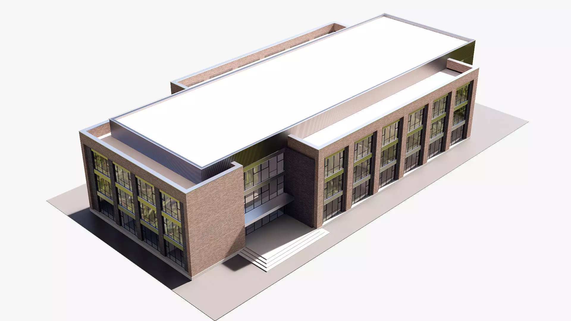 University Low-poly 3D model_5