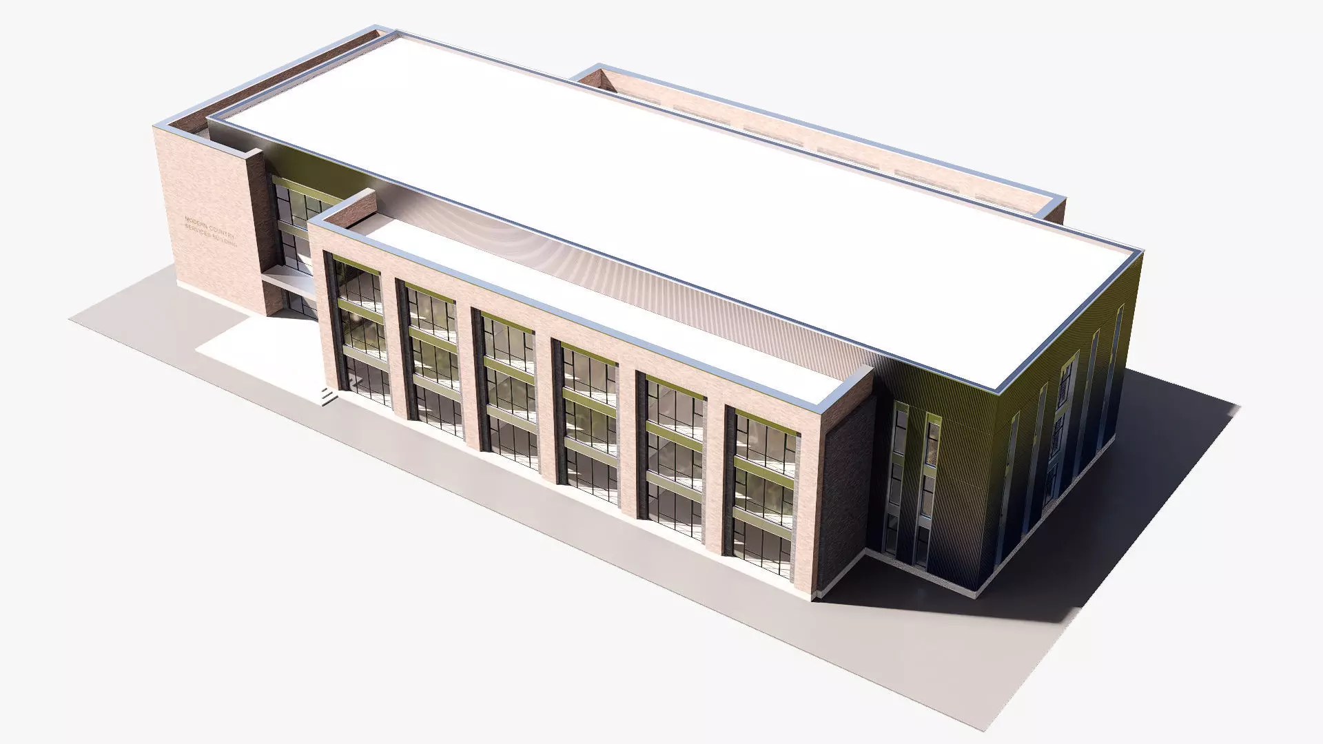 University Low-poly 3D model_4