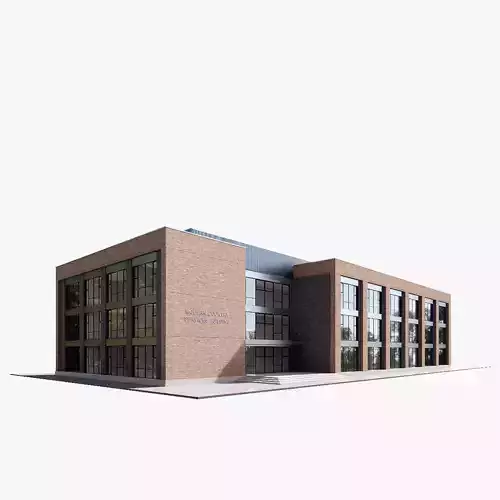 University Low-poly 3D model