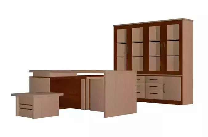 3D Office Furniture Set