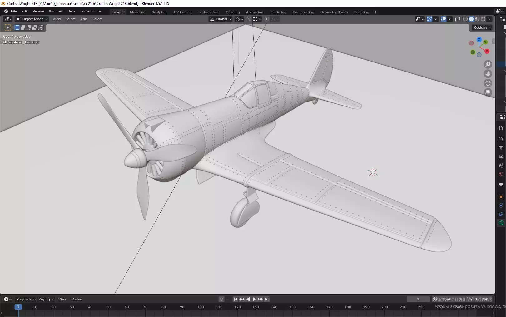 Curtiss Wright 21B 3D model_5