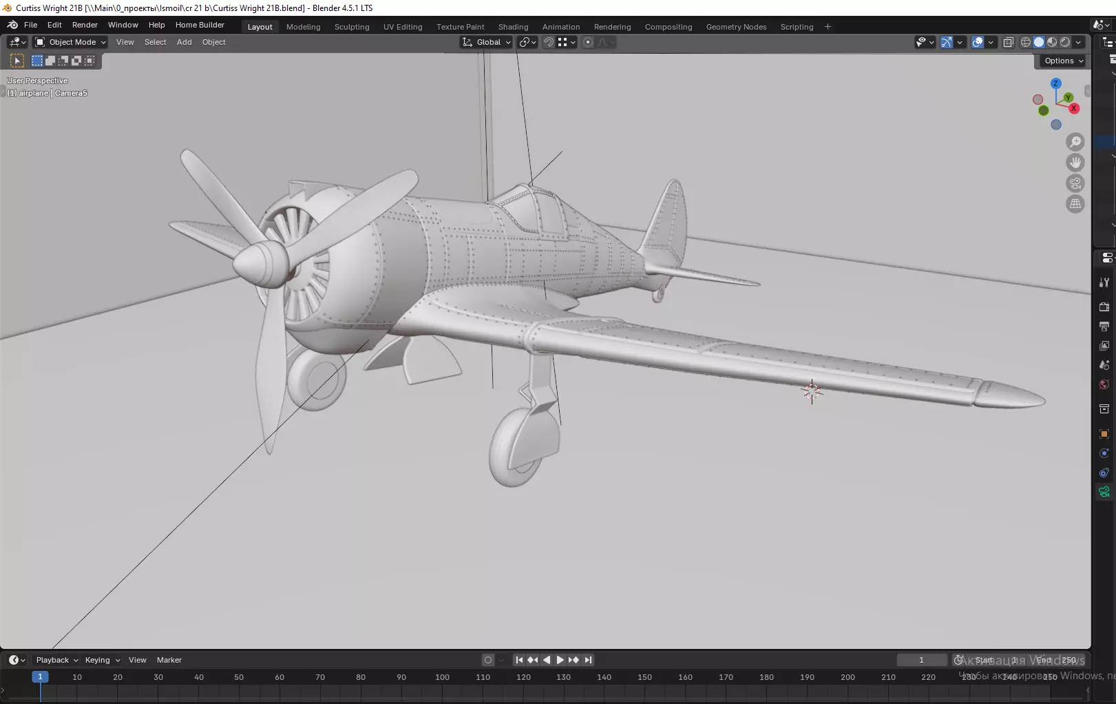 Curtiss Wright 21B 3D model_8