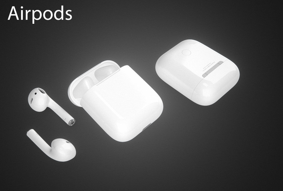 Apple AirPods 3D Model MAX OBJ 3DS MTL