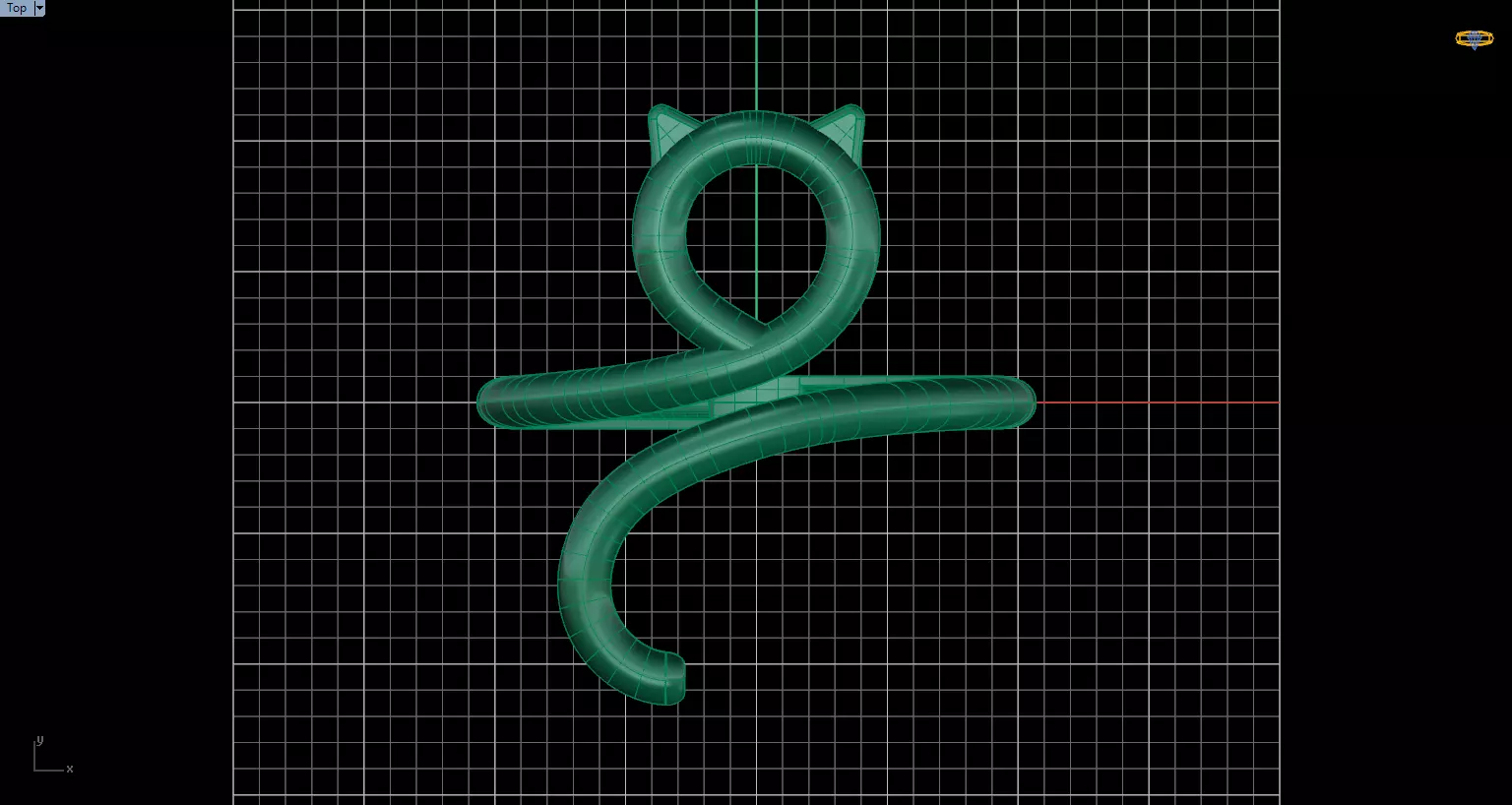 Minimal Abstract Ring 52 3D print model_3