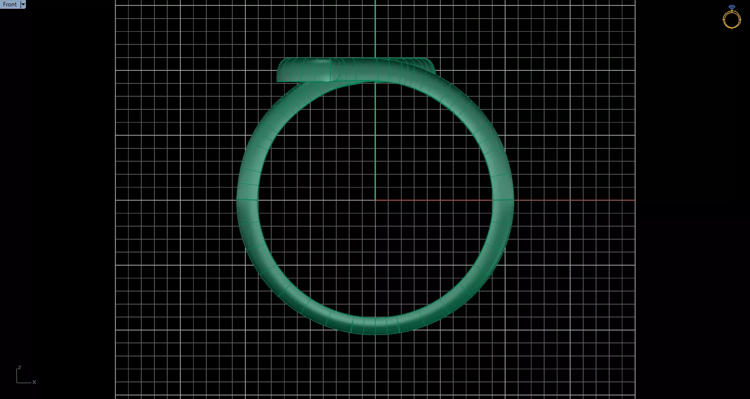 Minimal Abstract Ring 52 3D print model_4