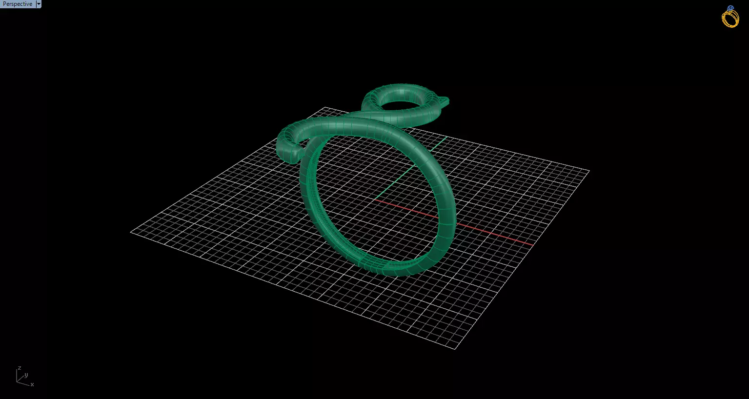 Minimal Abstract Ring 52 3D print model_2