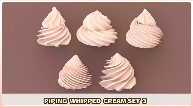 Cream Set 3 - Piping Whipped Cream