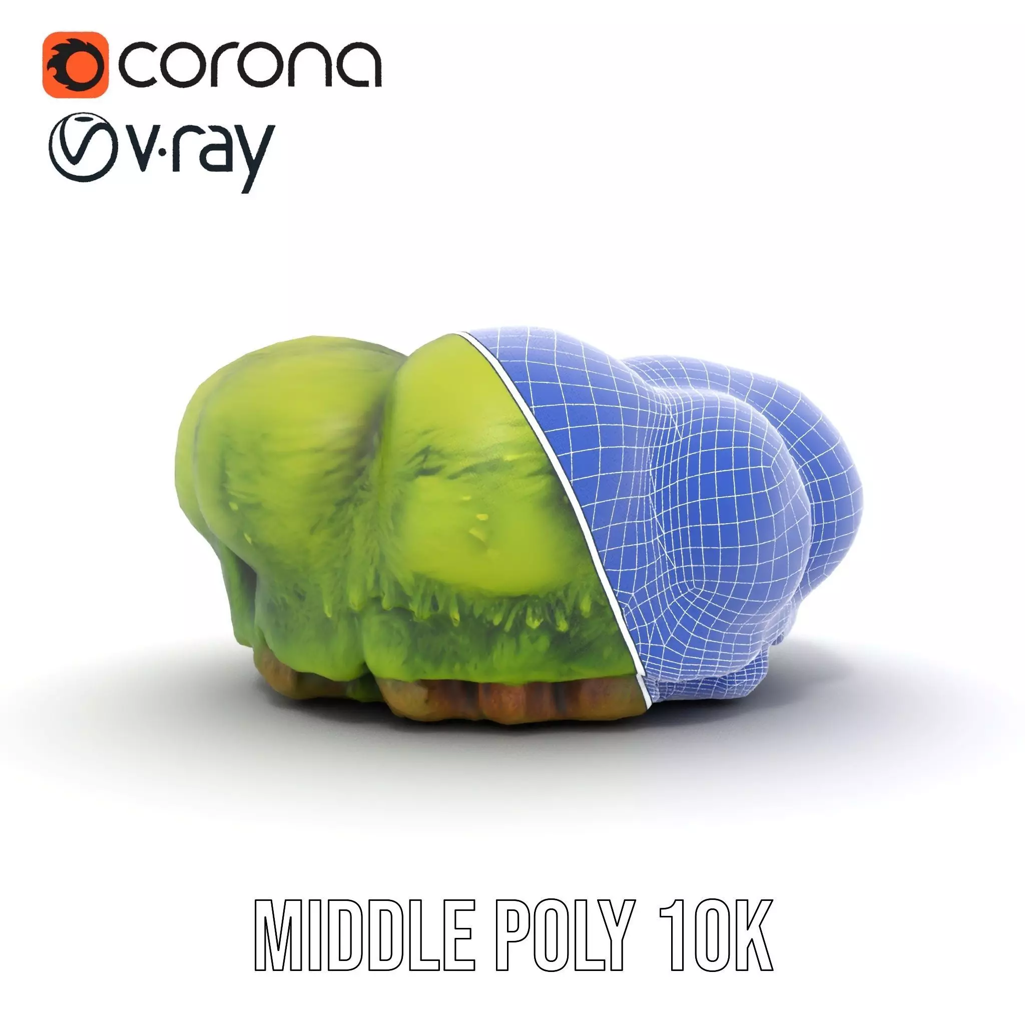 Vibrant Green Moss Clump model pack Low-poly 3D model_24