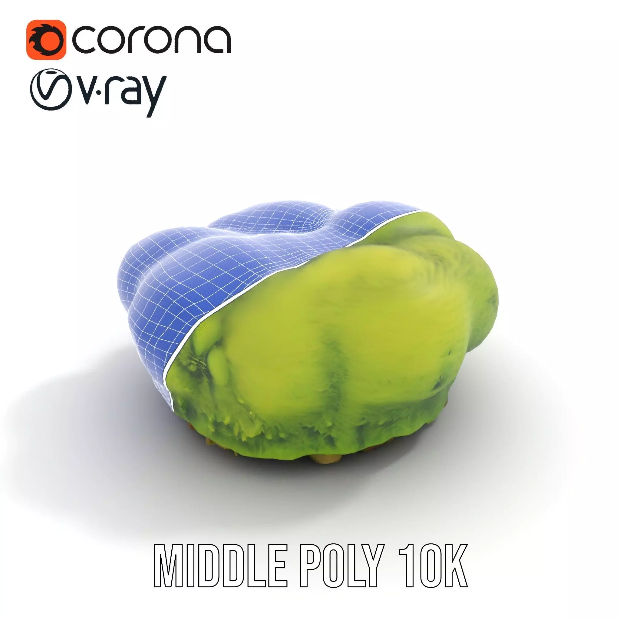 Vibrant Green Moss Clump model pack Low-poly 3D model_16