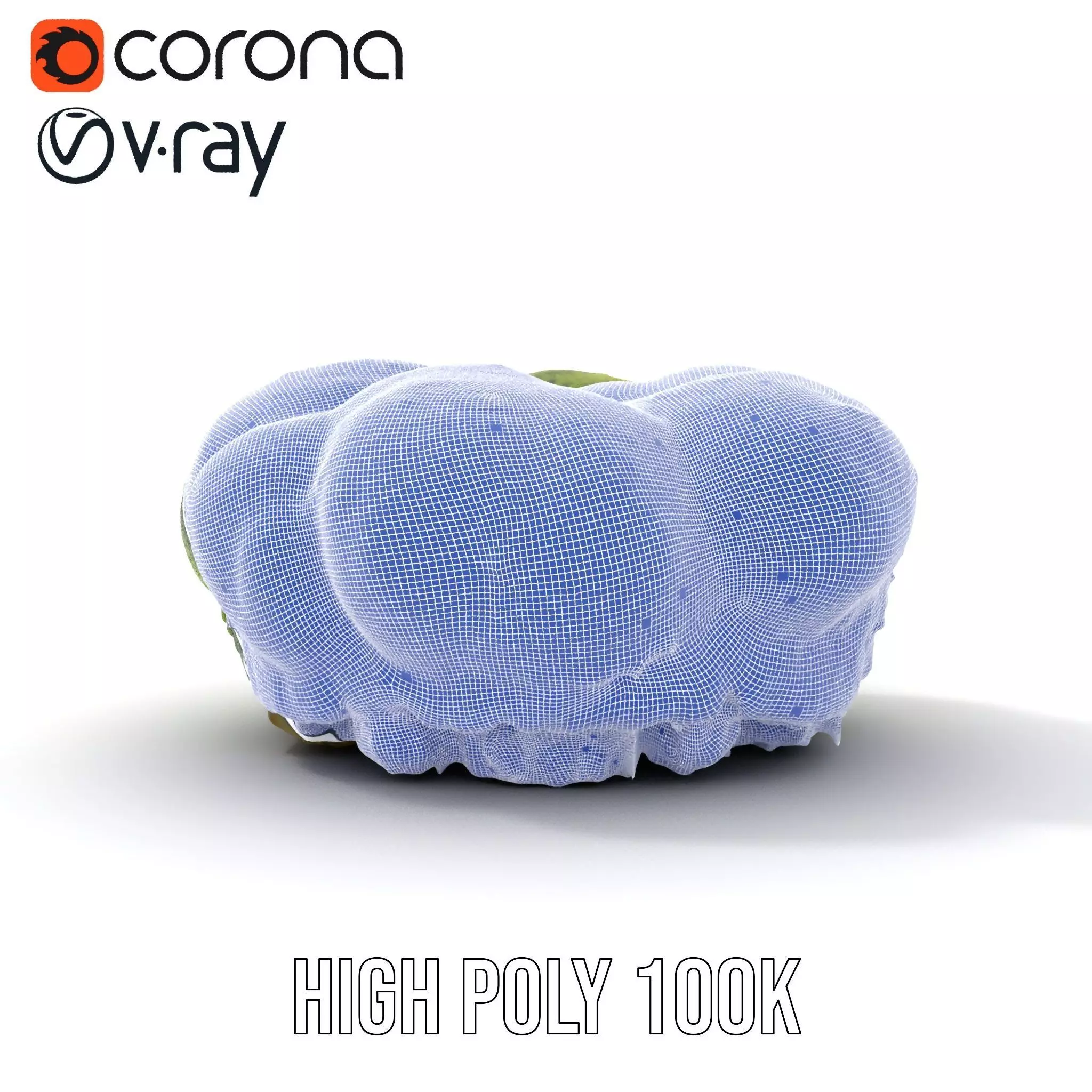 Vibrant Green Moss Clump model pack Low-poly 3D model_31