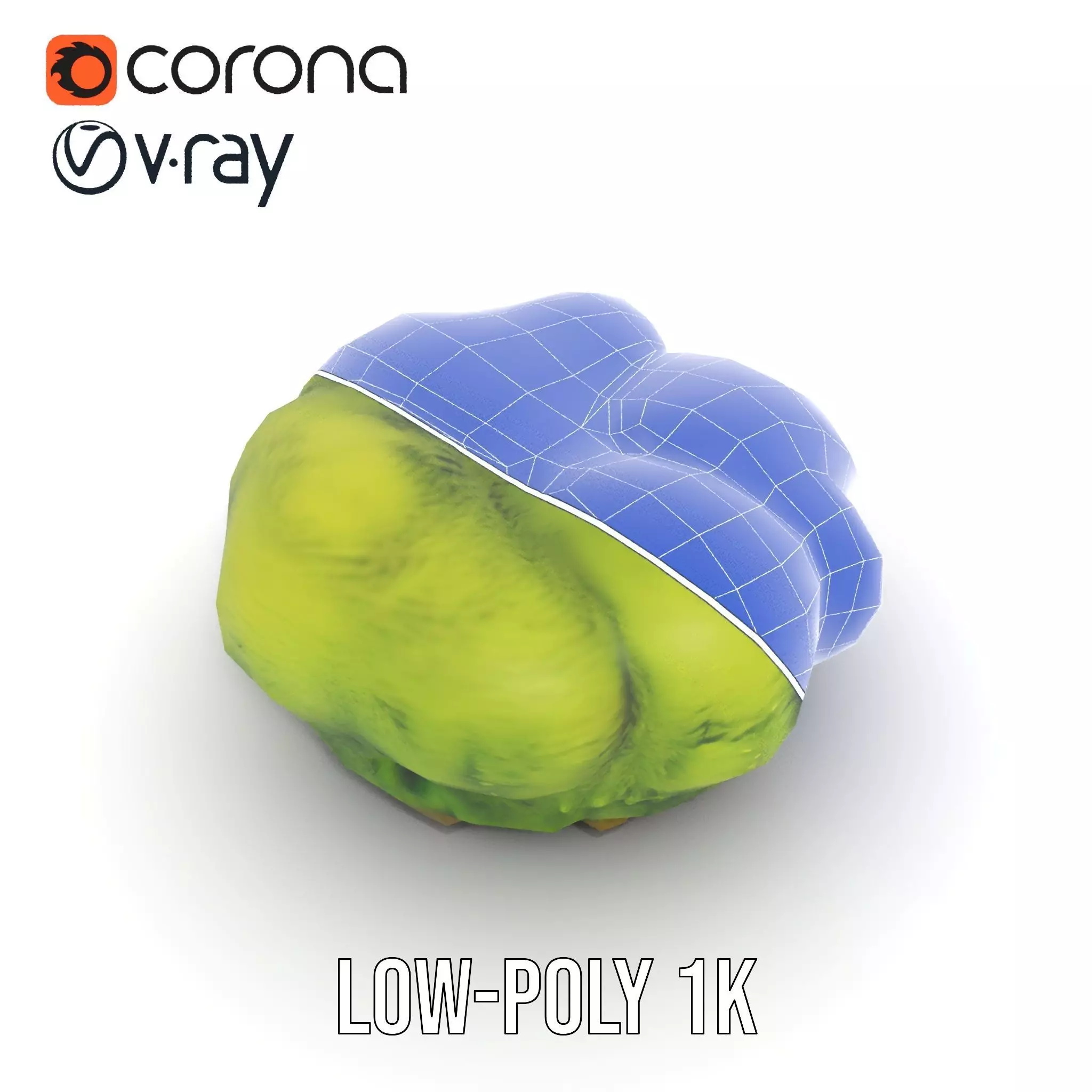 Vibrant Green Moss Clump model pack Low-poly 3D model_9