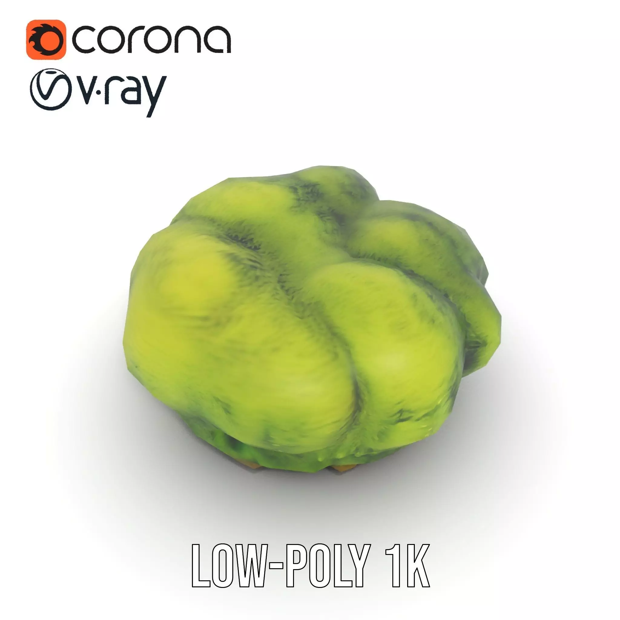 Vibrant Green Moss Clump model pack Low-poly 3D model_17