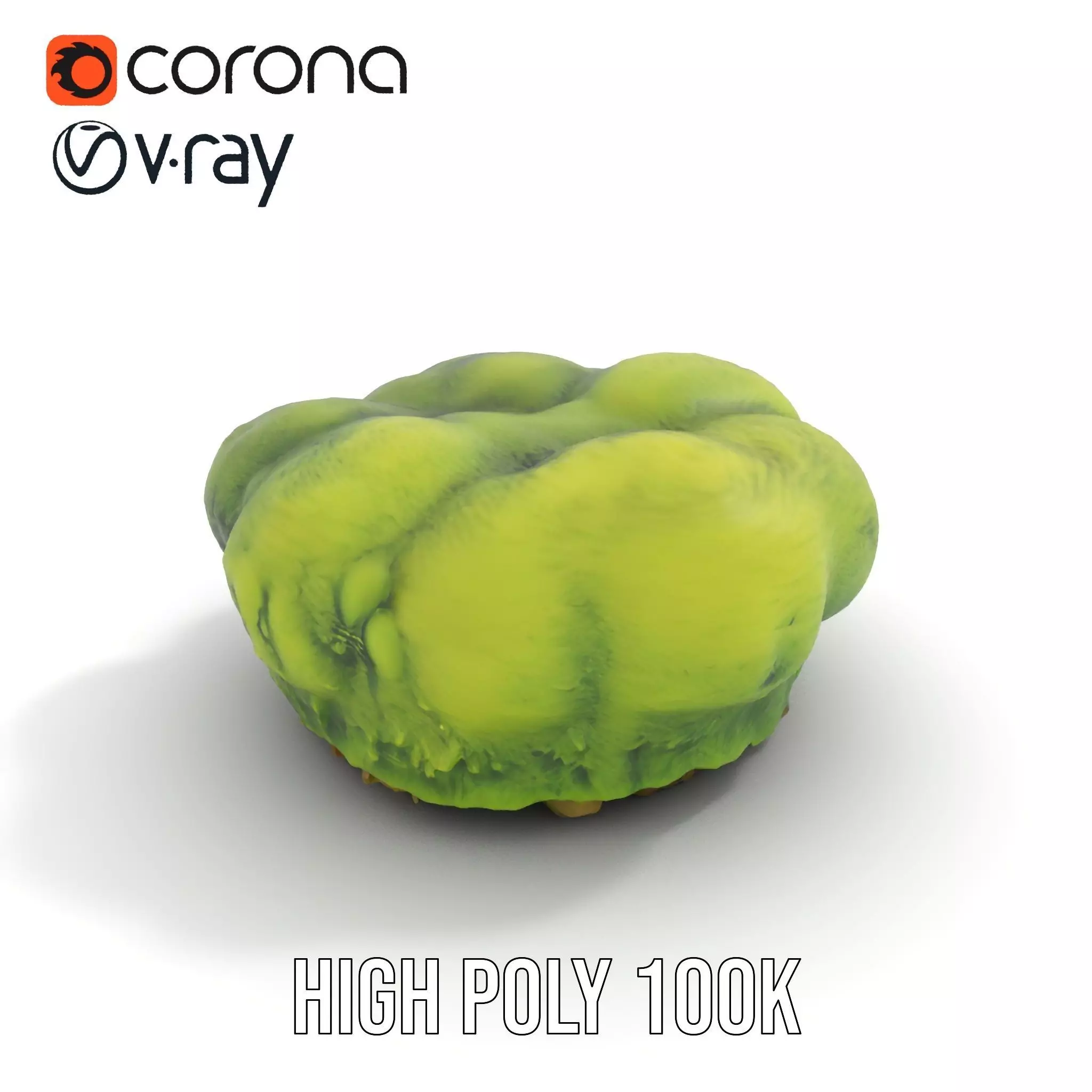 Vibrant Green Moss Clump model pack Low-poly 3D model_15