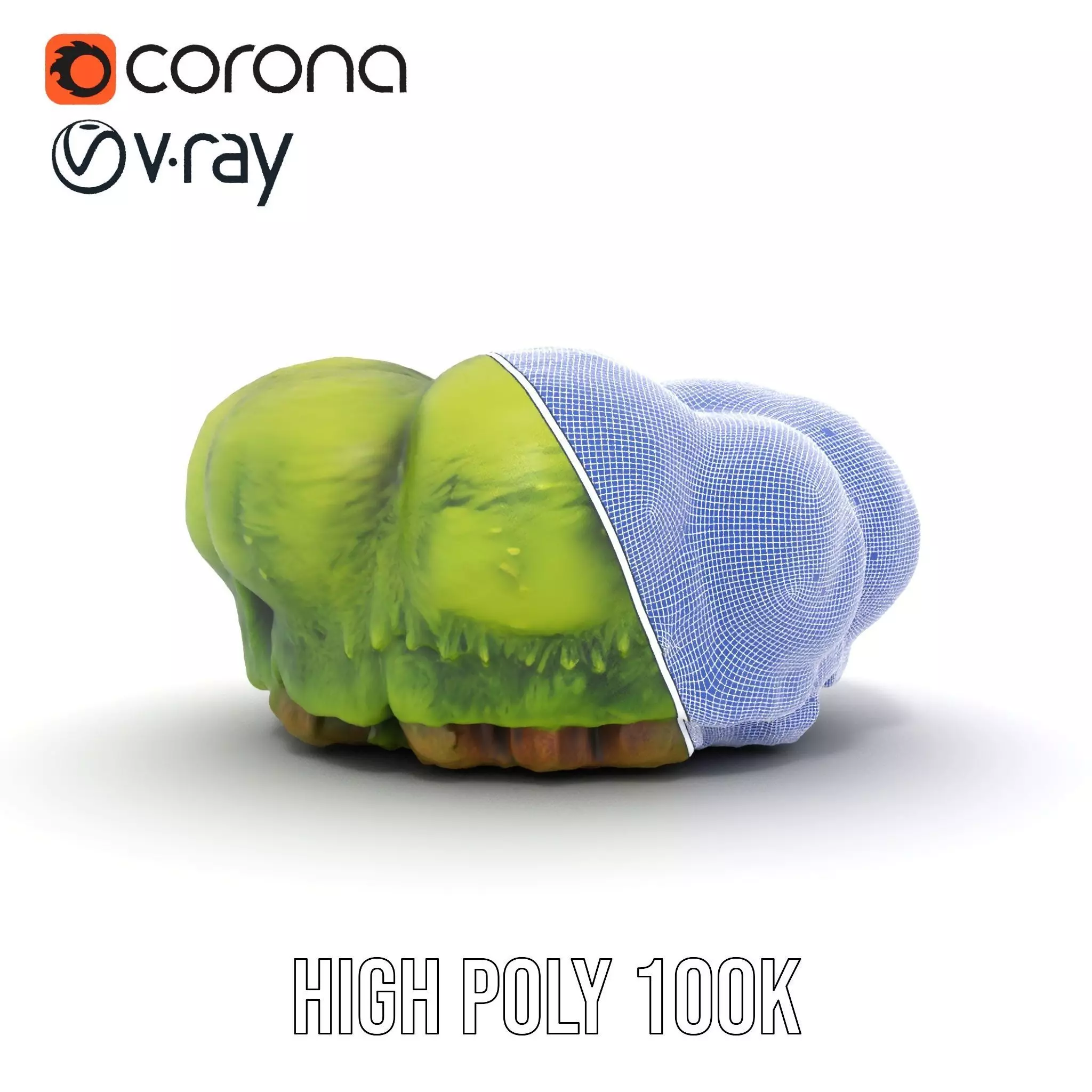 Vibrant Green Moss Clump model pack Low-poly 3D model_34