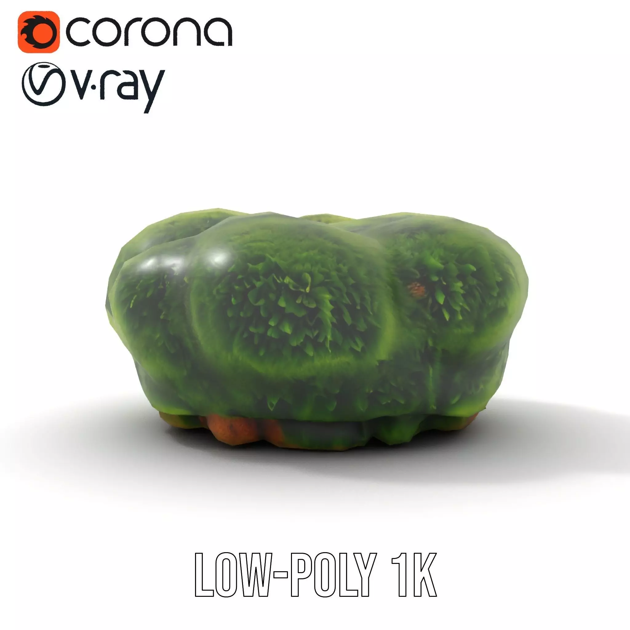 Vibrant Green Moss Clump model pack Low-poly 3D model_22