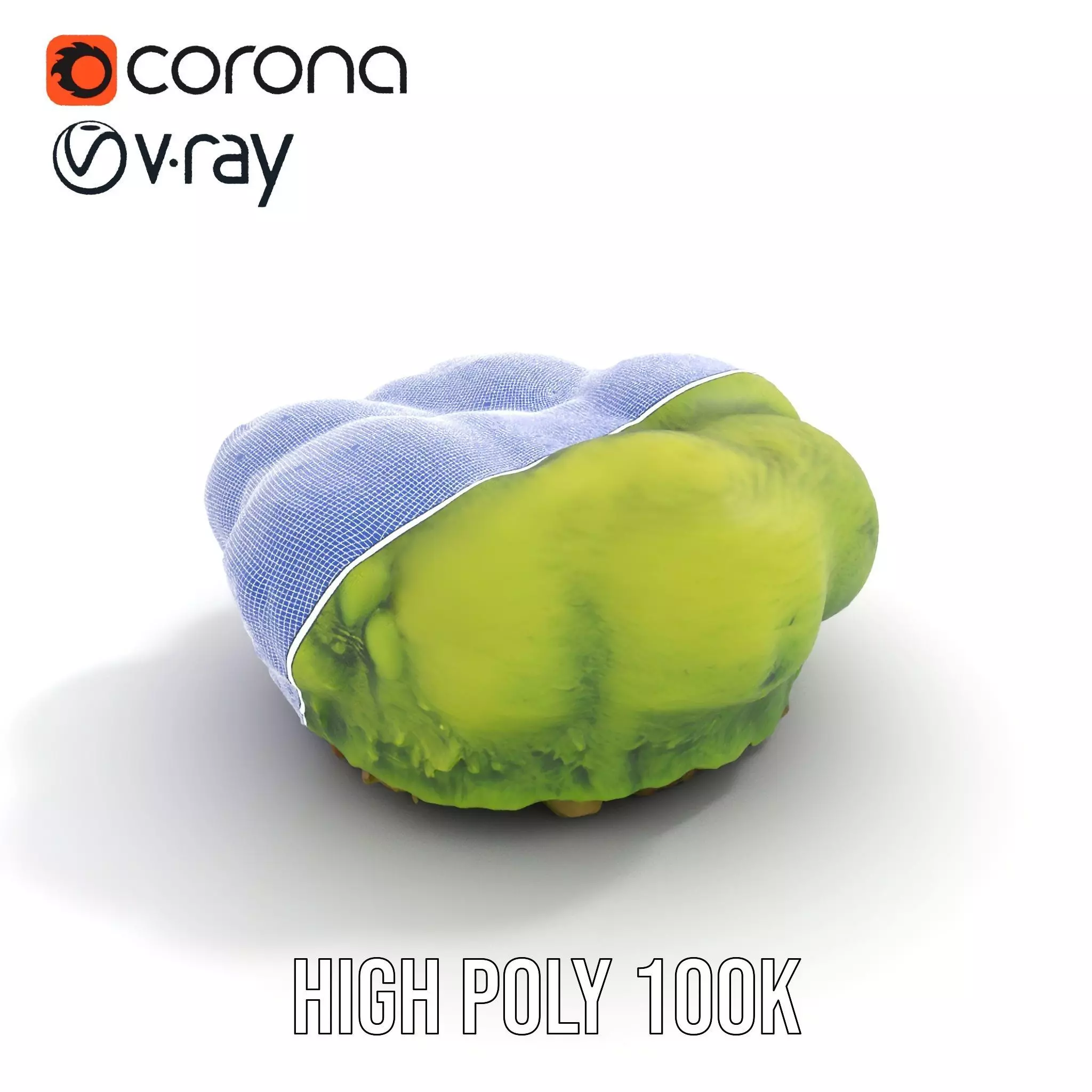 Vibrant Green Moss Clump model pack Low-poly 3D model_28