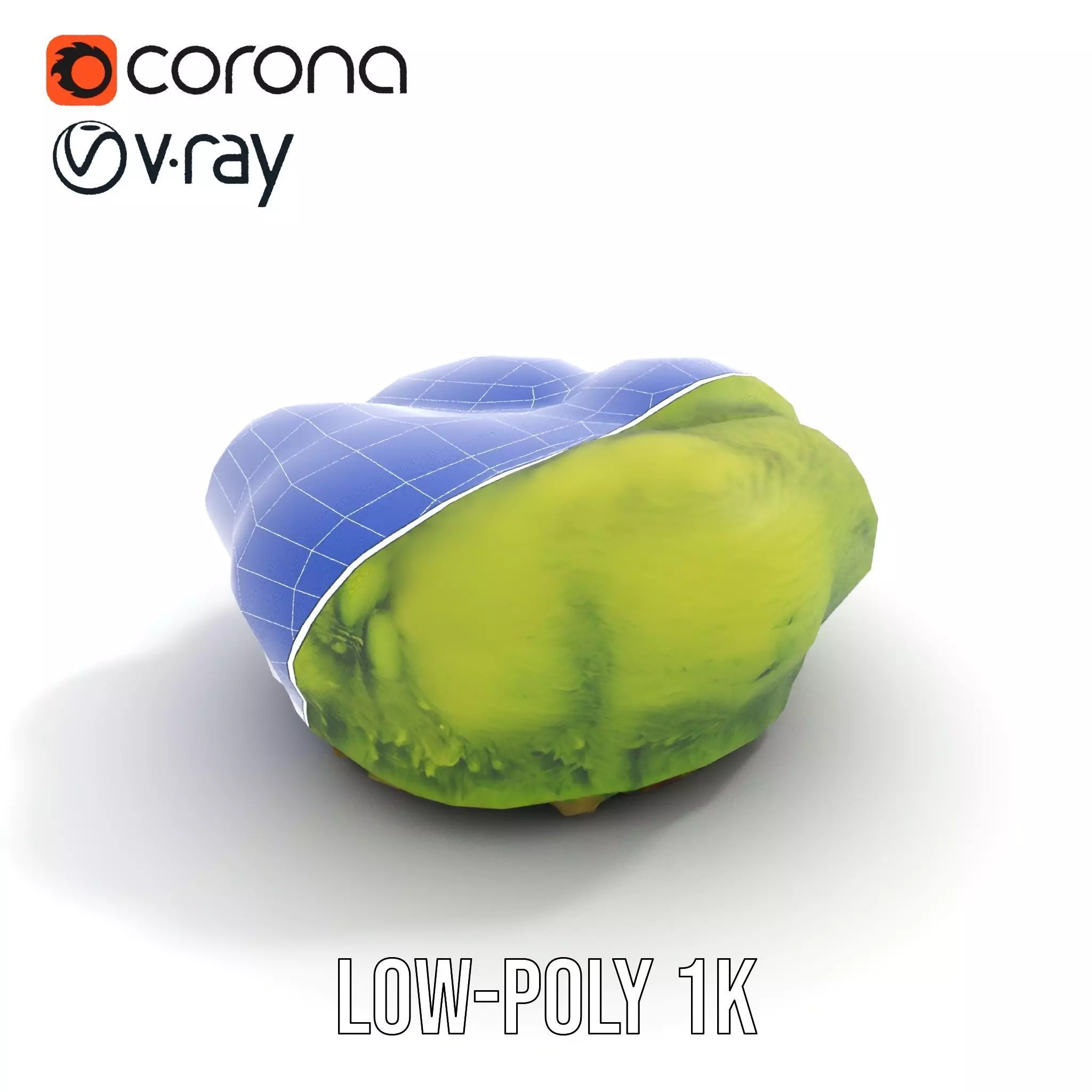 Vibrant Green Moss Clump model pack Low-poly 3D model_20