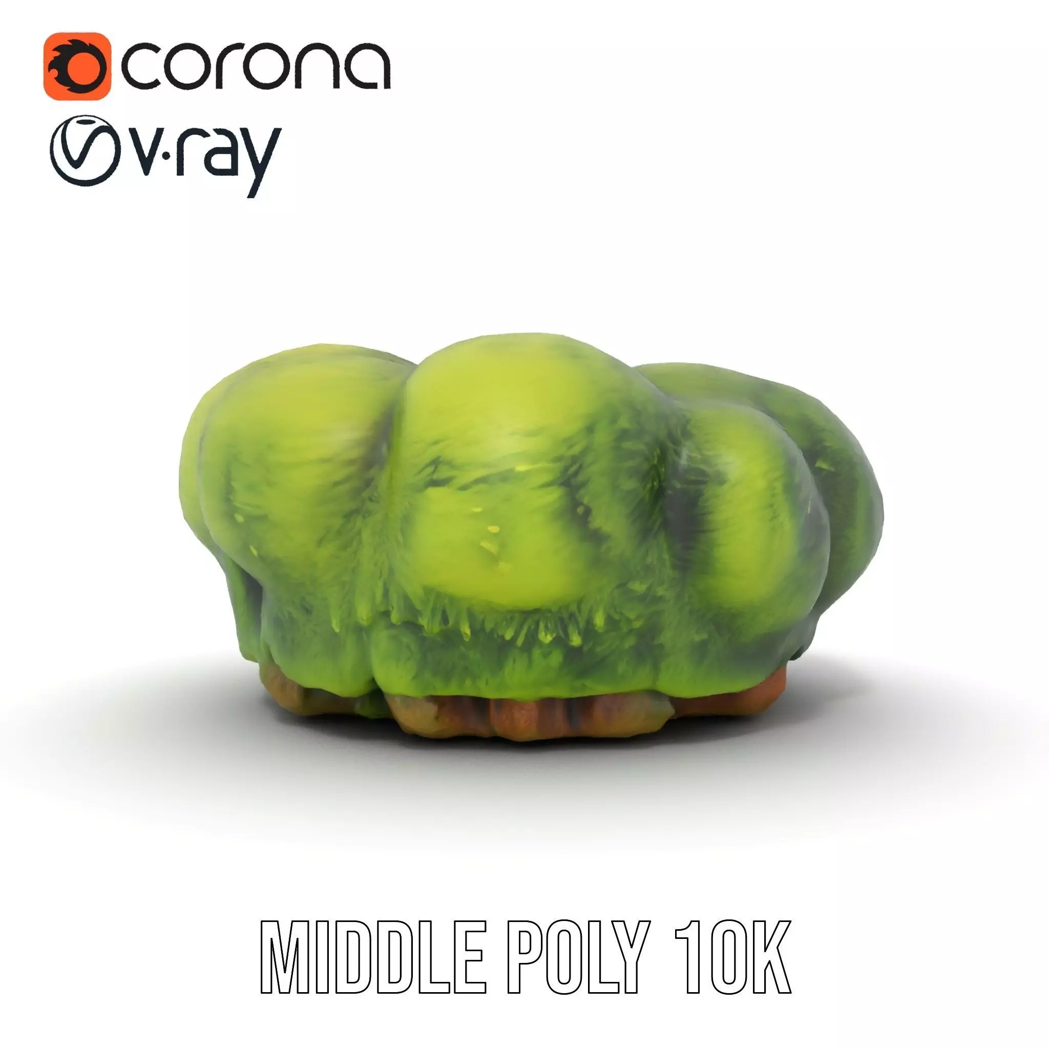 Vibrant Green Moss Clump model pack Low-poly 3D model_11